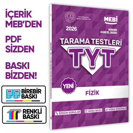 2027%20YKS-TYT%20MEBİ-OGM%20Fizik%20Özgün%20Tarama%20Testleri%20Kitabı%20A4%20Boyut%20Renkli%20Görsel%20BASKI%20ÜCRETİ