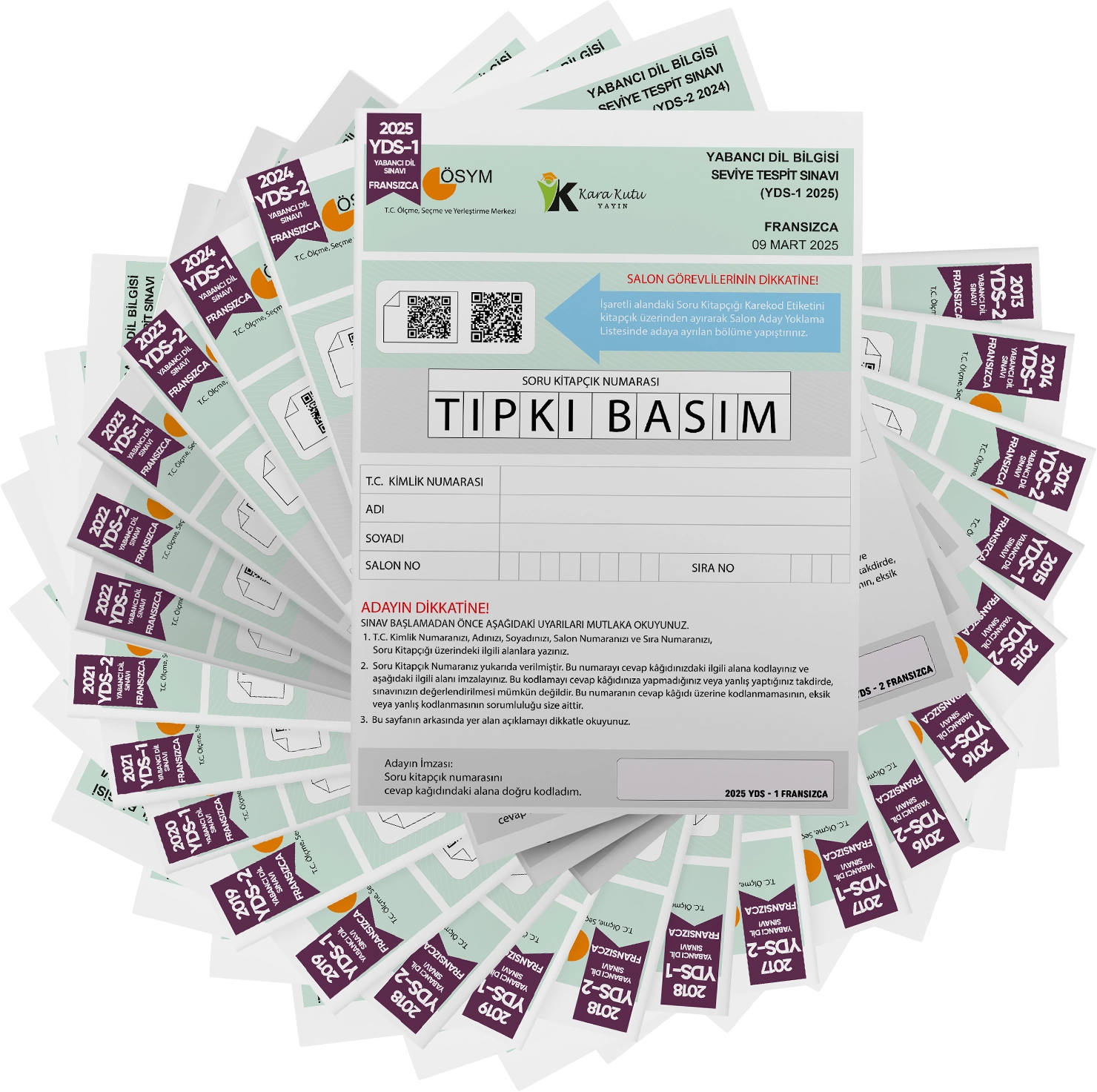 2026 YDS Fransızca ÖSYM Tıpkı Basım Çıkmış Soru Deneme Paketi 24lü Fasikül SETİ