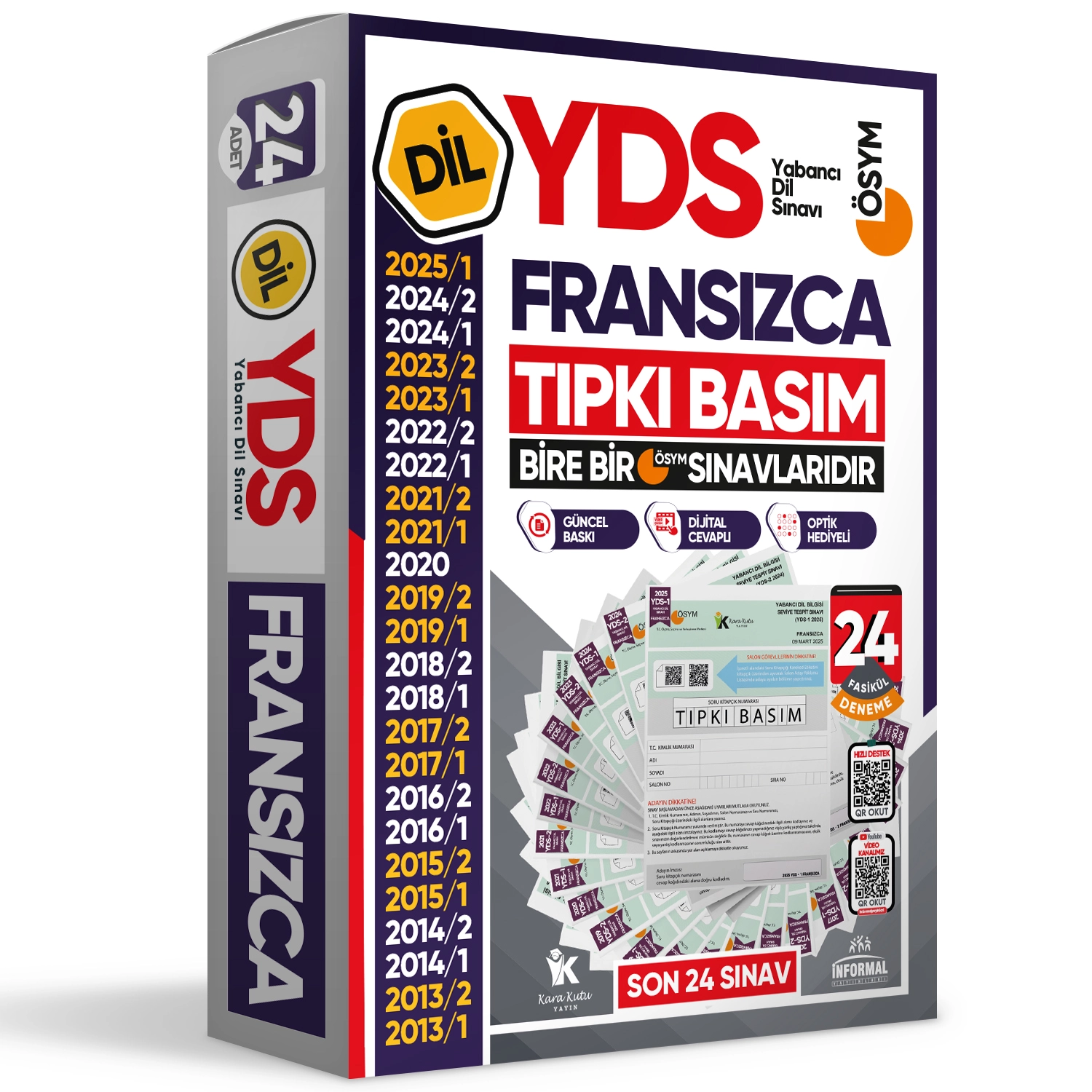 2026 YDS Fransızca ÖSYM Tıpkı Basım Çıkmış Soru Deneme Paketi 24lü Fasikül SETİ