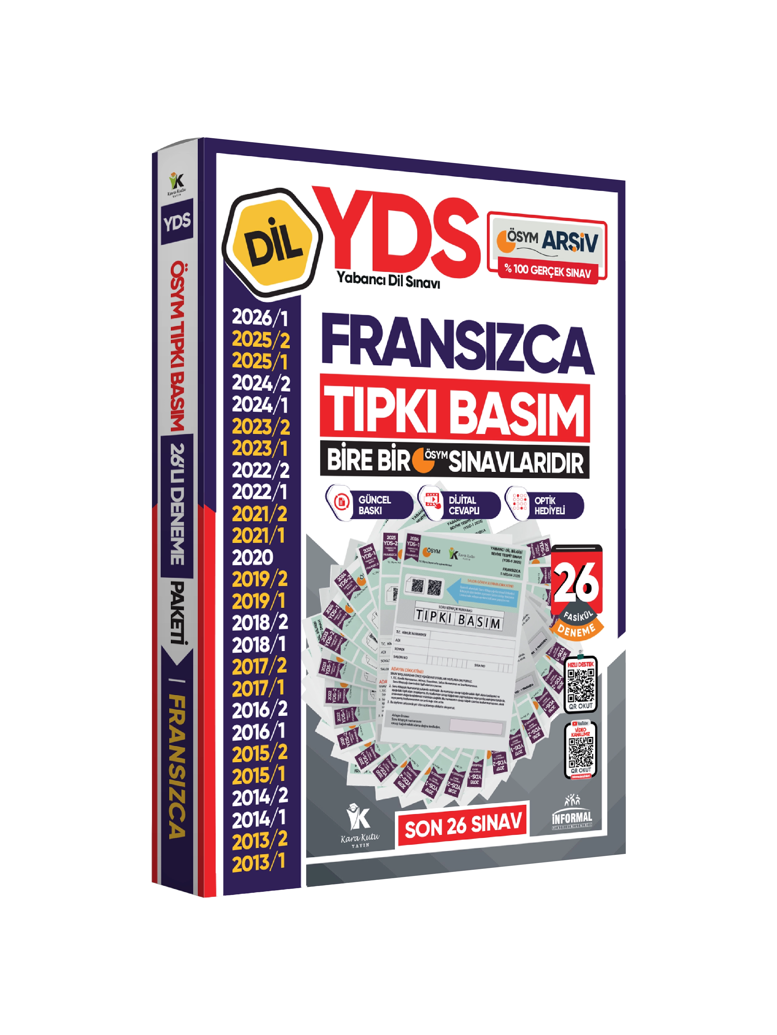 2026 YDS Fransızca ÖSYM Tıpkı Basım Çıkmış Soru Deneme Paketi Dijital Çözümlü 26lı Fasikül SETİ