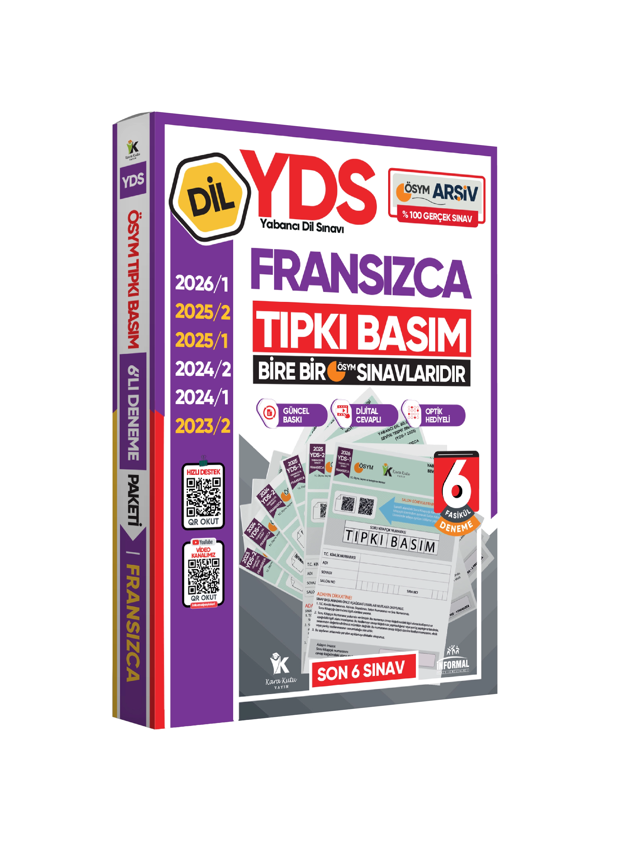 2026 YDS Fransızca ÖSYM Tıpkı Basım Çıkmış Soru Deneme Paketi Dijital Çözümlü 6lı Fasikül SETİ