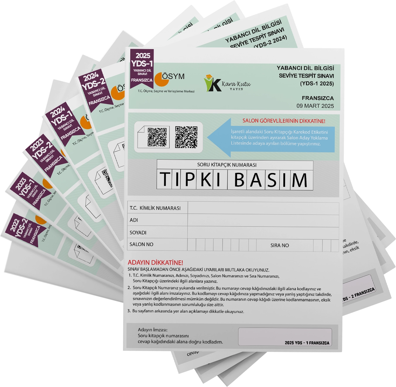 2026 YDS Fransızca ÖSYM Tıpkı Basım Çıkmış Soru Deneme Paketi 6lı Fasikül SETİ