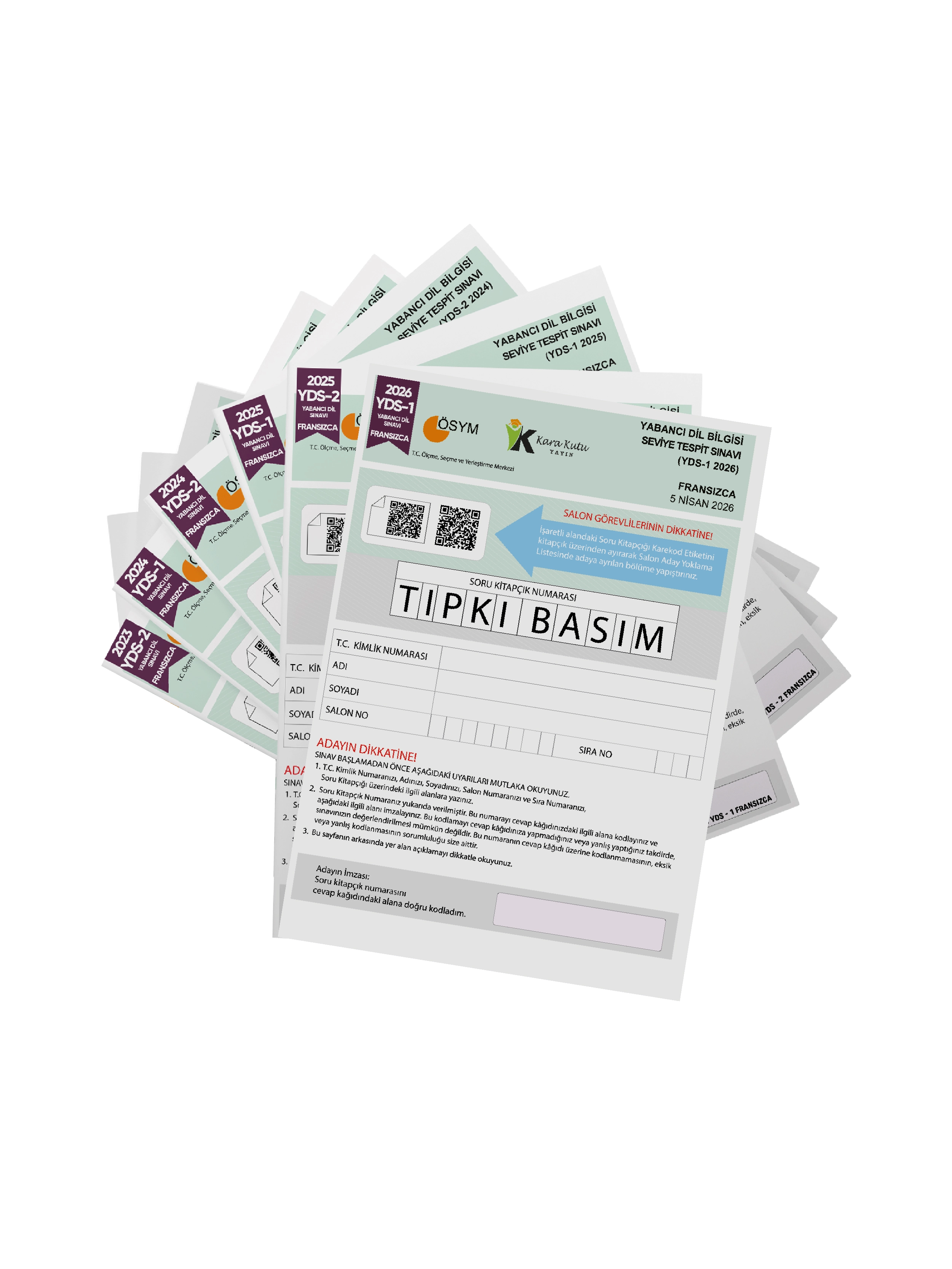 2026 YDS Fransızca ÖSYM Tıpkı Basım Çıkmış Soru Deneme Paketi Dijital Çözümlü 6lı Fasikül SETİ