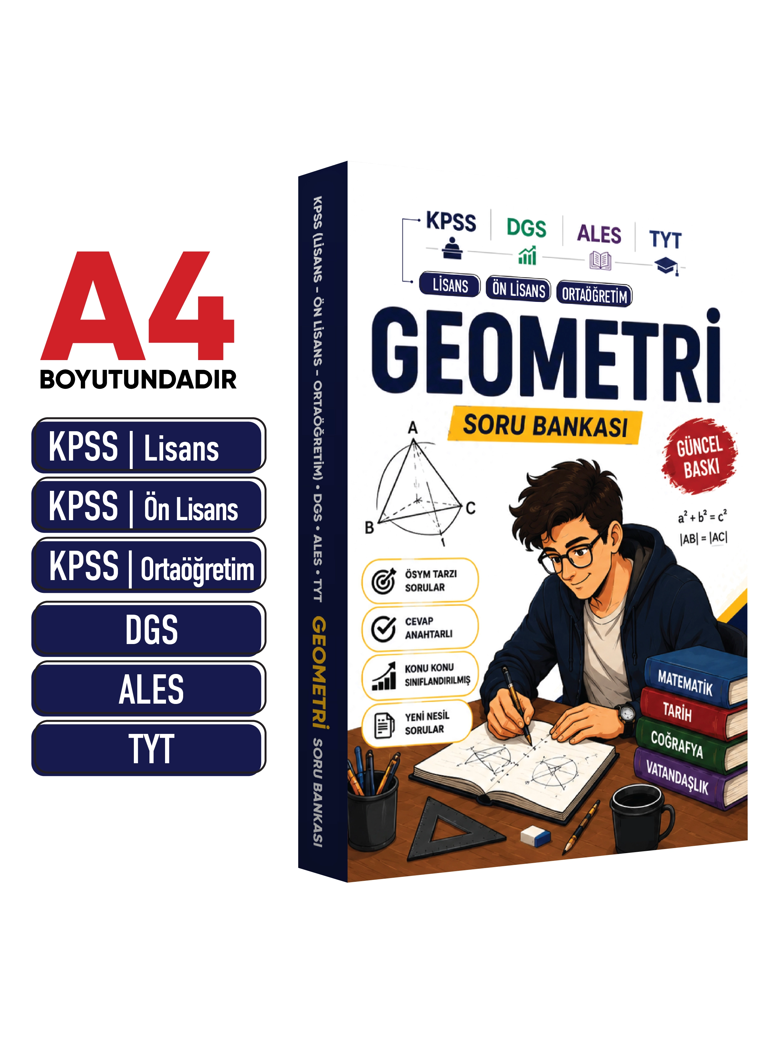 GEOMETRİ Anamorfik Soru Bankası KPSS-DGS-ALES-TYT ÖSYM Tarzı Yeni Nesil Çözümlü Sorular GÜNCEL BASKI
