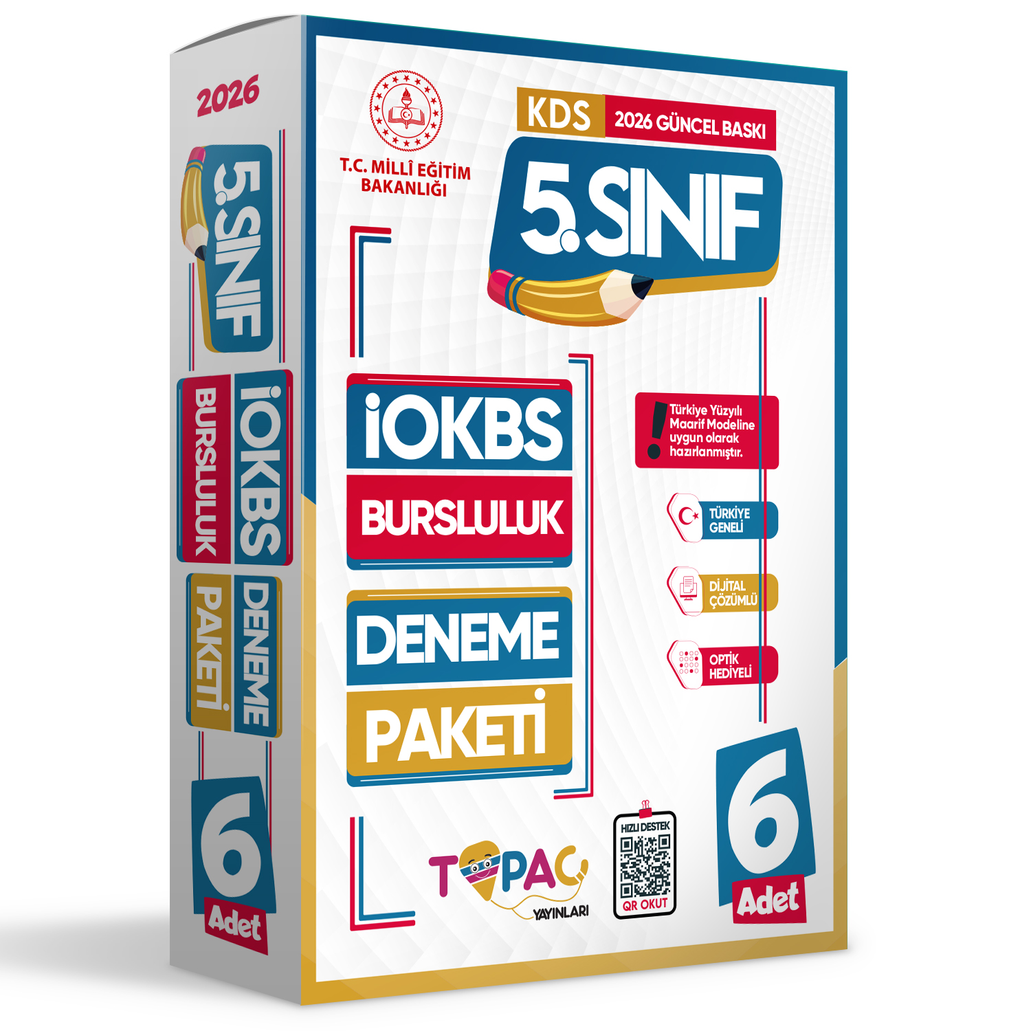 2026 5.Sınıf Topaç Yayınları İOKBS-BURSLULUK 6lı Deneme Paketi Dijital Çözümlü Türkiye Geneli