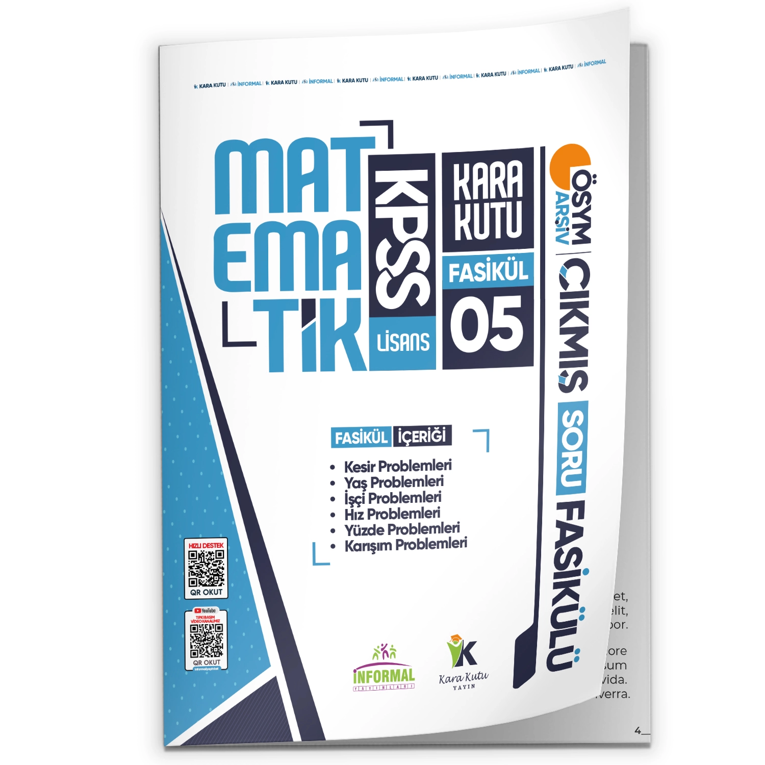2026 KPSS Matematik Kara Kutu 5.Fasikül ÖSYM Çıkmış Soru Bankası PROBLEMLER 2 Çözümlü Modüler Set