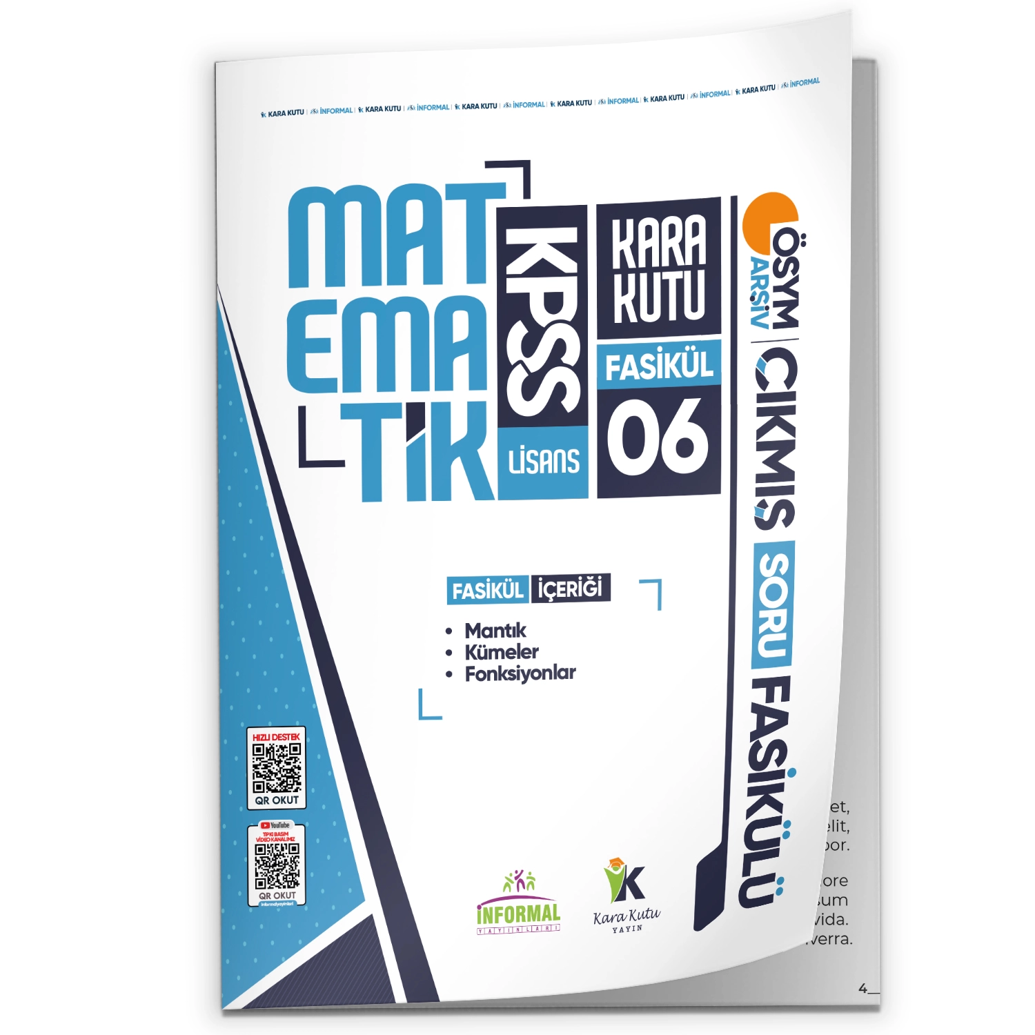 2026 KPSS Matematik Kara Kutu 6.Fasikül ÖSYM Çıkmış Soru MANTIK-KÜMELER-FONKSİYONLAR Modüler Set