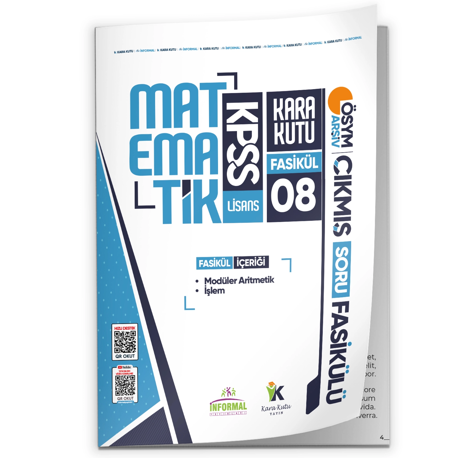 2026 KPSS Matematik Kara Kutu Akademik 8.Fasikül ÖSYM Çıkmış Soru İşlem ve Modüler Aritmetik Set