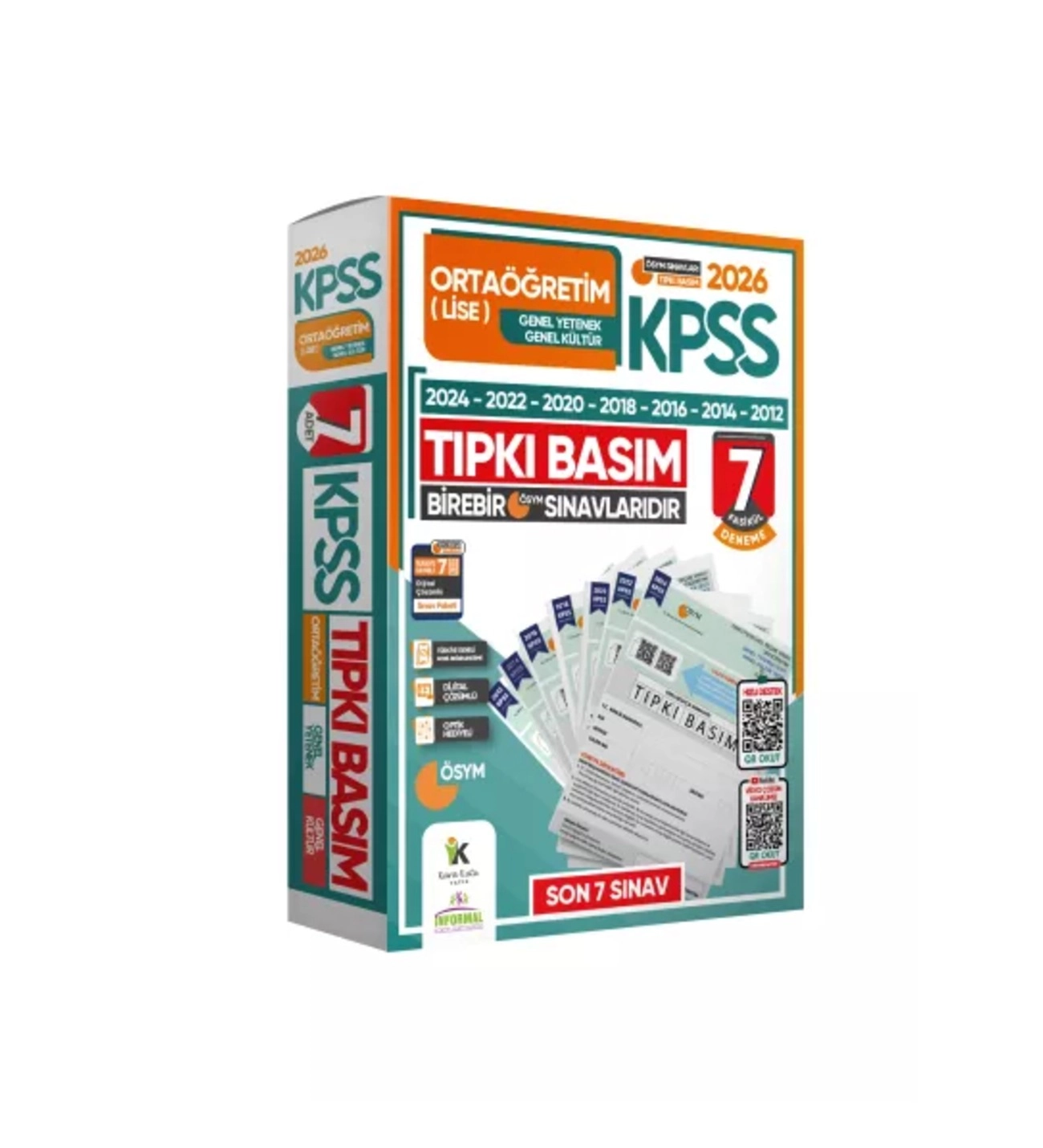 2027 KPSS Lisans Önlisans Ortaöğretim (12+8+7) ÖSYM Çıkmış Soru Tıpkı Basım TG Dijital Çözümlü SET