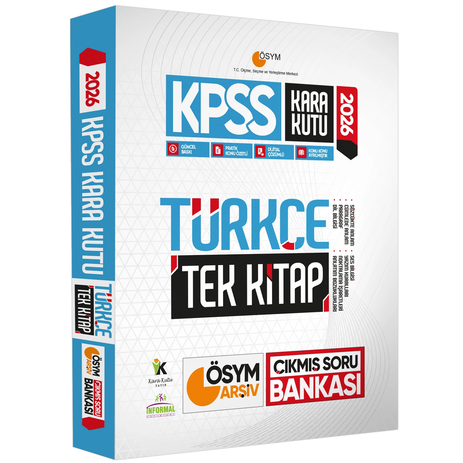 2026 KPSS Kara Kutu Genel Yetenek TEKLİ KİTAP SET Çıkmış Soru Bankası Konu Özetli Dijital Çözümlü