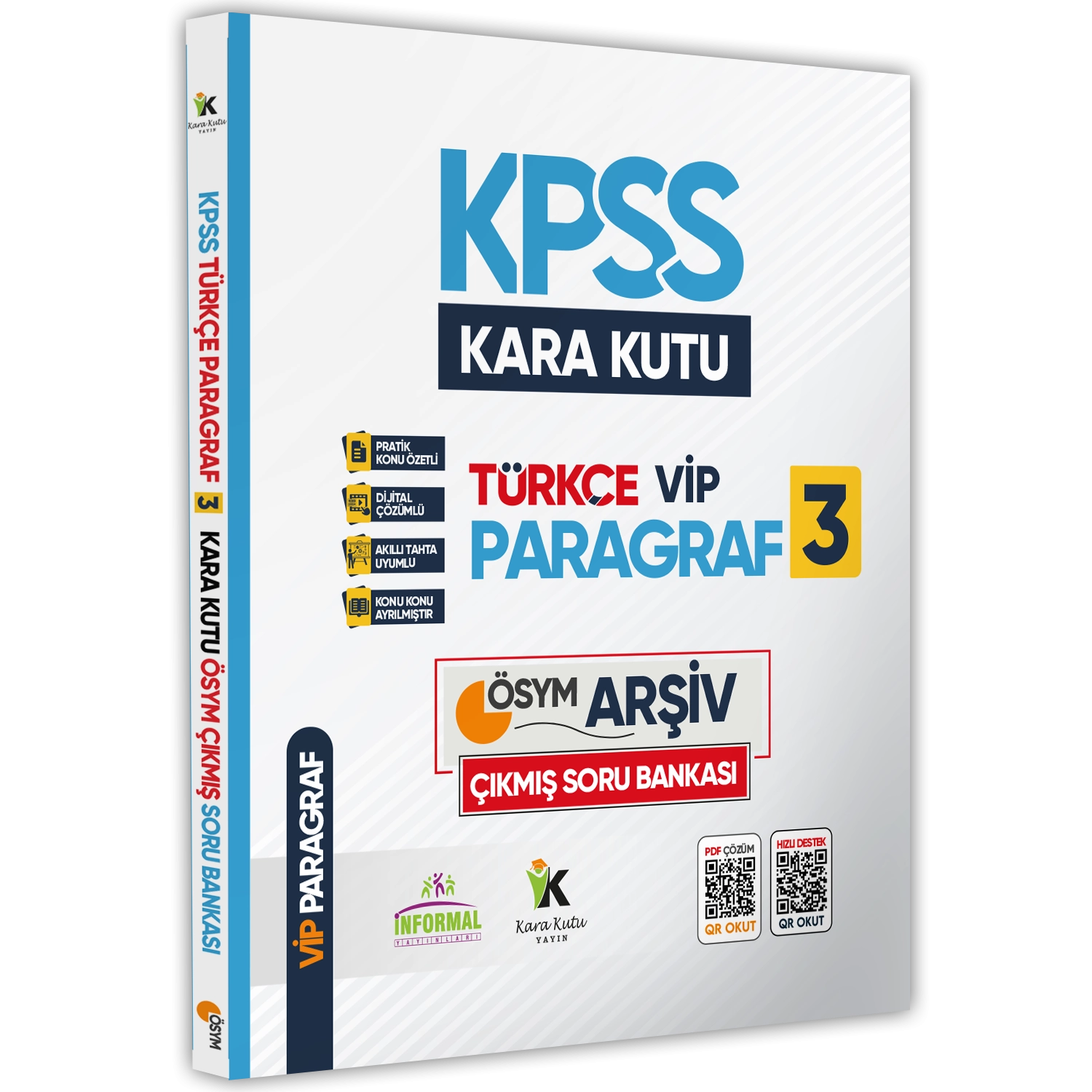 KPSS Türkçenin Kara Kutusu ÖSYM ARŞİVİ ÇIKMIŞ PARAGRAF VİP 3 Soru Bankası Konu Özetli Çözümlü 
