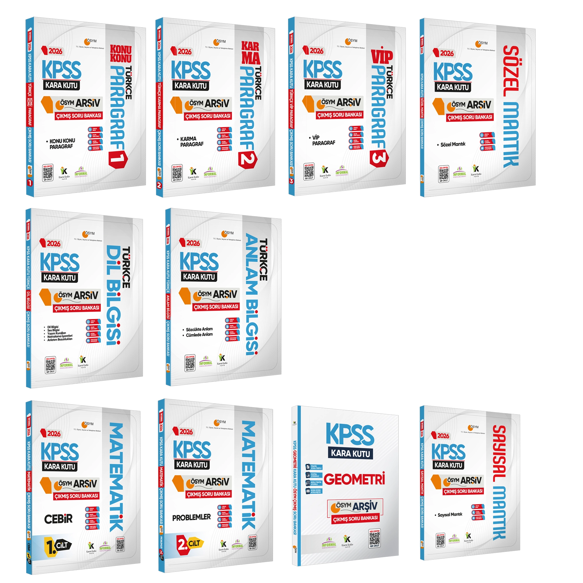 2026 KPSS Kara Kutu GENEL YETENEK ALTIN SET ÖSYM Çıkmış 10 Soru Bankası Konu Özeti Dijital Çözümlü
