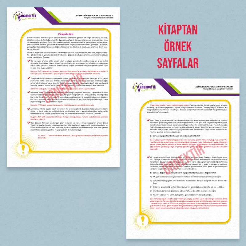 2026 KPSS Türkçe Asimetrik Paragraf Soru Bankası Konu Özetli Dijital Çözümlü Anamorfik Yayınları