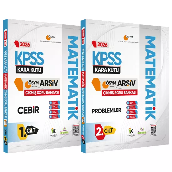 2026 KPSS MATEMATİK Kara Kutu 1.-2.Cilt ÖSYM Çıkmış Soru Bankası 2li Set Konu Özetli Dijital Çözümlü