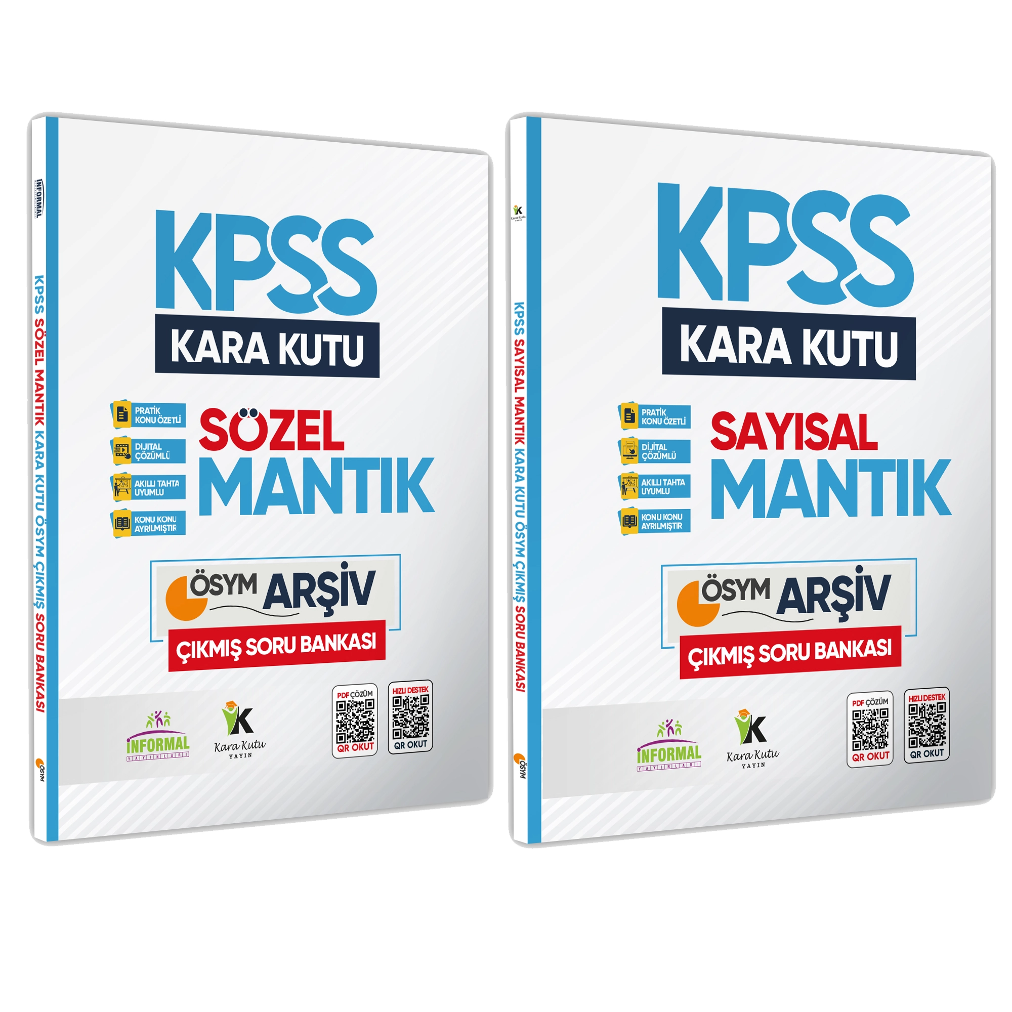 KPSS Sayısal ve Sözel Mantık Kara Kutu En Kapsamlı Çıkmış Soru Bankası Konu Özetli D. Çözümlü