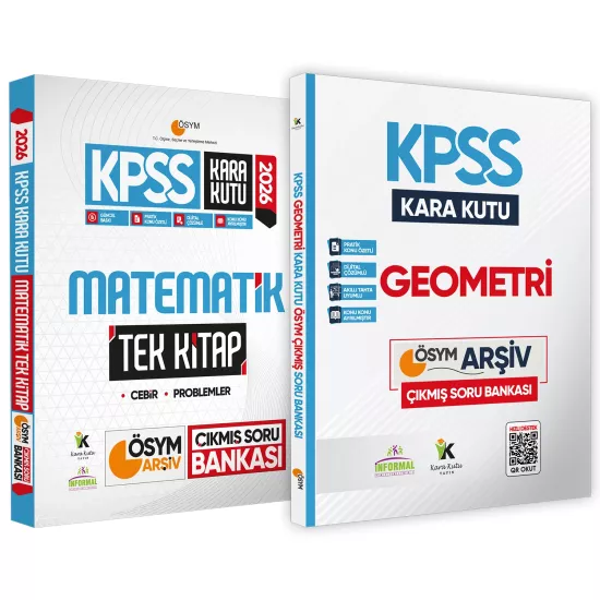 2026 KPSS Kara Kutu TEK KİTAP Matematik ve Geometri ÖSYM Çıkmış Soru Bankası 2li SET Konu Özetli