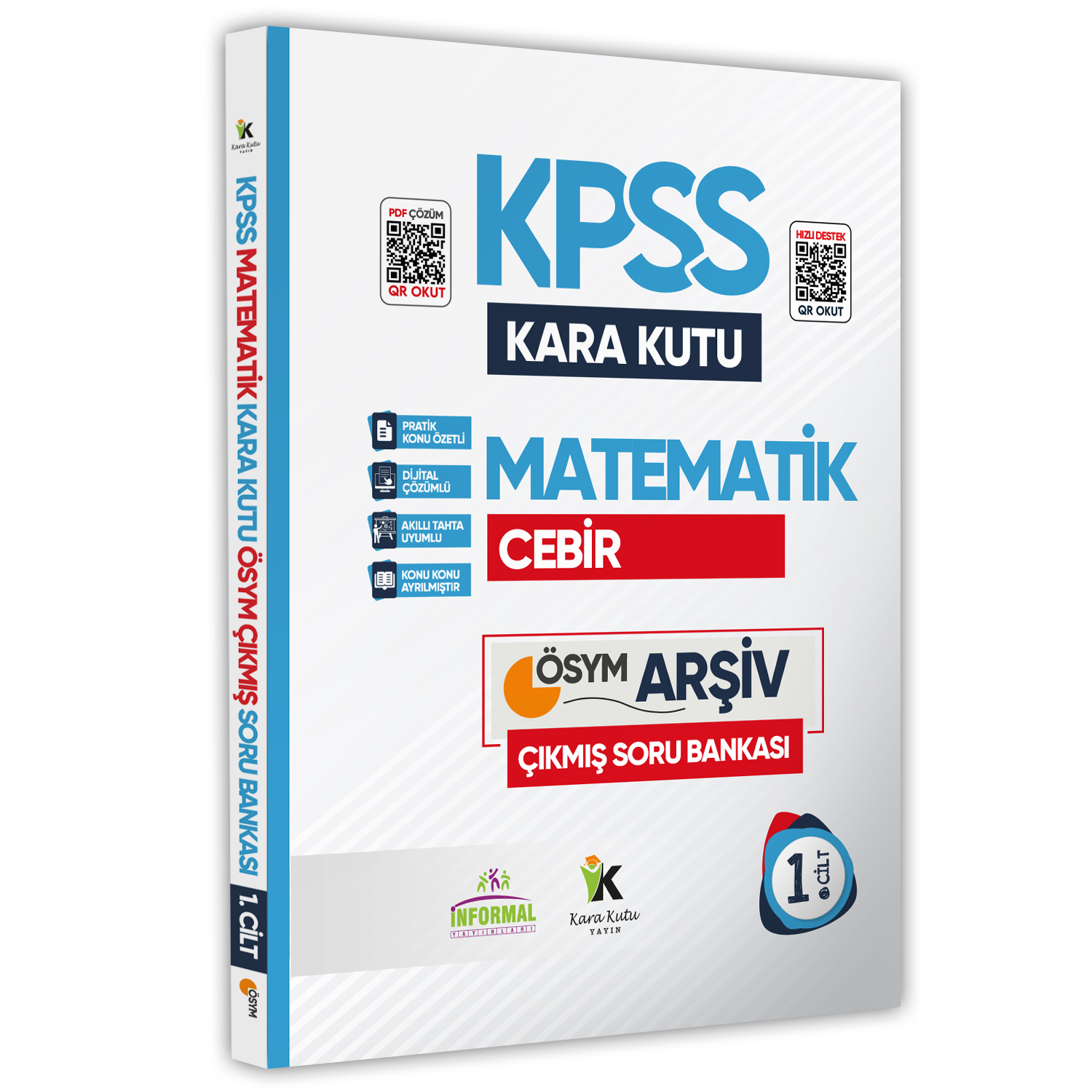 KPSS Matematik Kara Kutu 1.Cilt En Kapsamlı Çıkmış Soru Bankası Konu Özetli Dijital Çözümlü