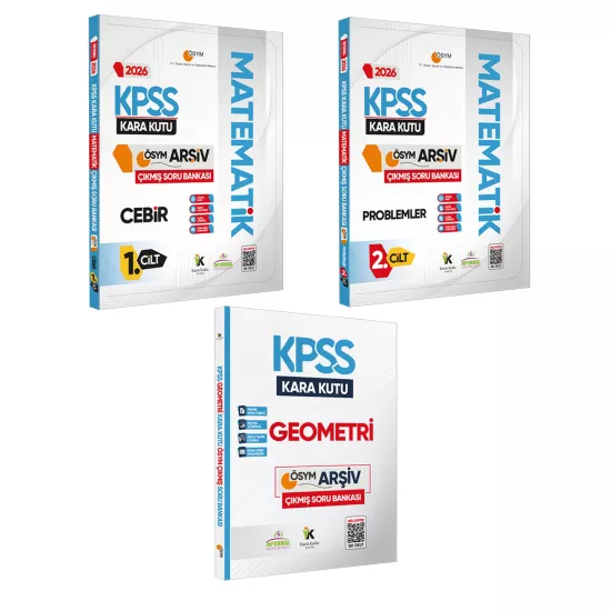 2026 KPSS Kara Kutu Matematik 1.-2.Cilt ve Geometri 3lü ÖSYM Çıkmış Soru Bankası Konu Özetli Çözümlü
