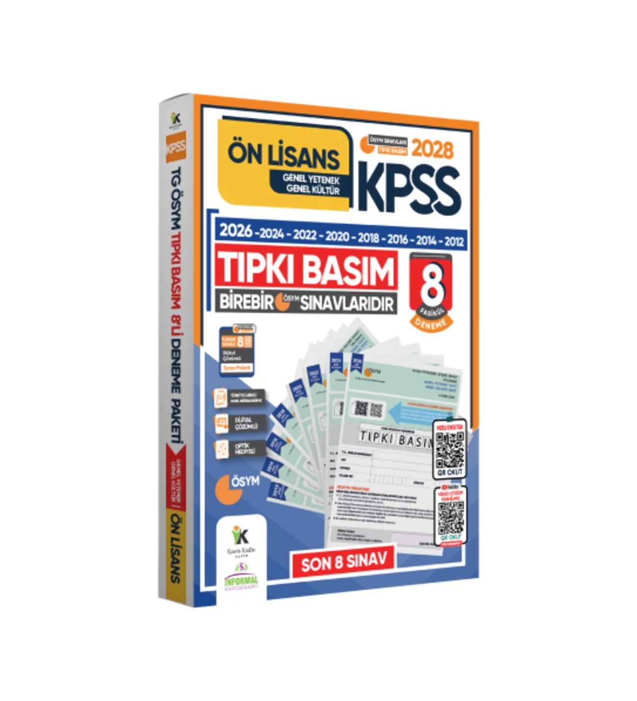 2027 KPSS Lisans Önlisans Ortaöğretim (12+8+7) ÖSYM Çıkmış Soru Tıpkı Basım TG Dijital Çözümlü SET