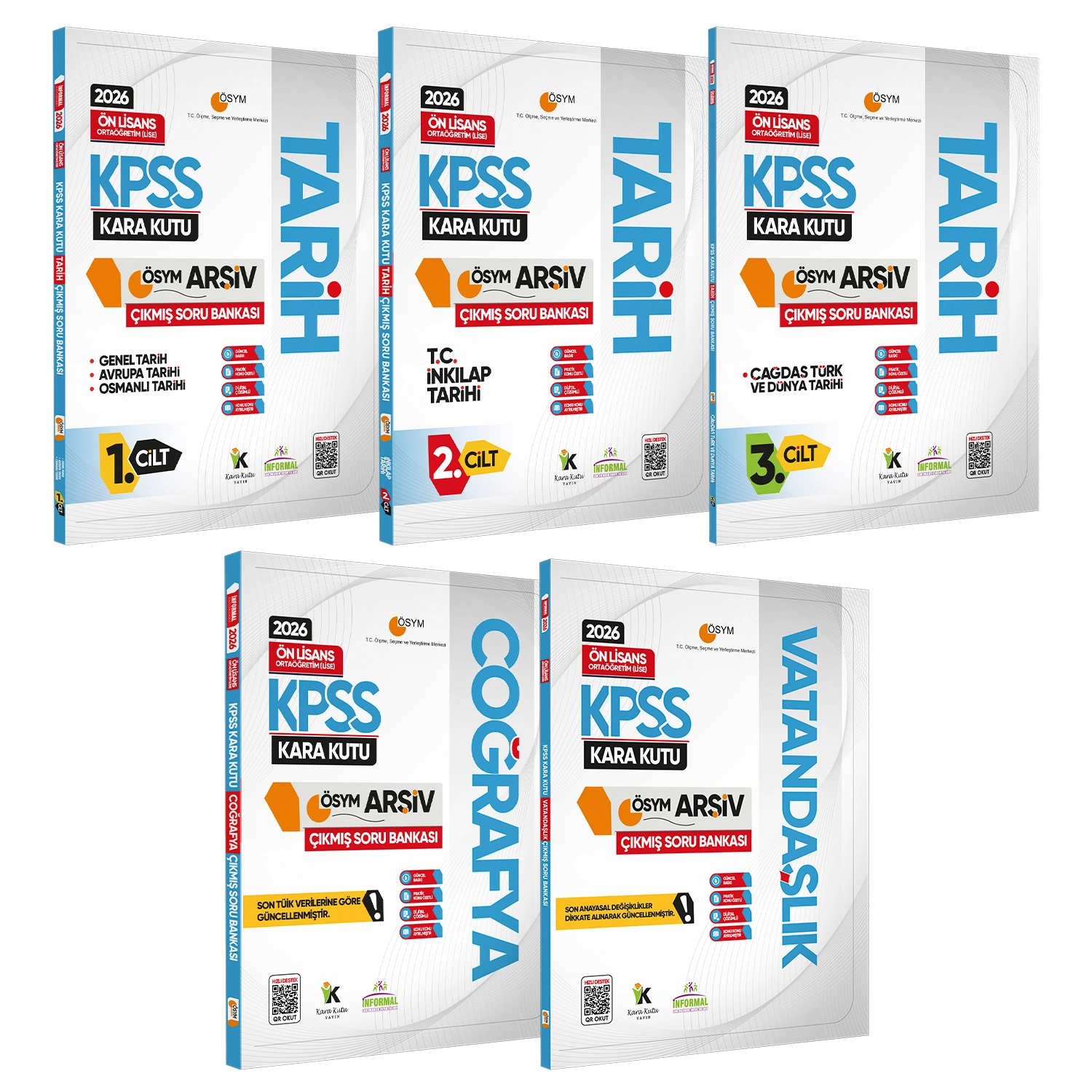 2026 KPSS Önlisans Kara Kutu GENEL KÜLTÜR 5li ALTIN SET ÖSYM Çıkmış Soru Bankası Konu Özetli Çözümlü