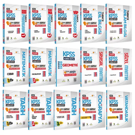 2026 KPSS Önlisans ALTIN PAKET GY-GK Kara Kutu ÖSYM Çıkmış Soru Bankası Konu Ö. Dijital Çözümlü SET
