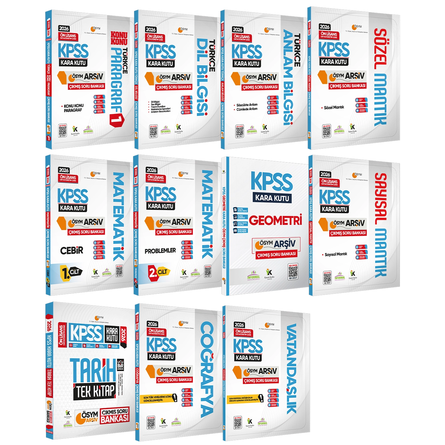 2026 KPSS Önlisans GY-GK  AVANTAJ Set Kara Kutu ÖSYM Çıkmış Soru Bankası Konu Özetli Çözümlü