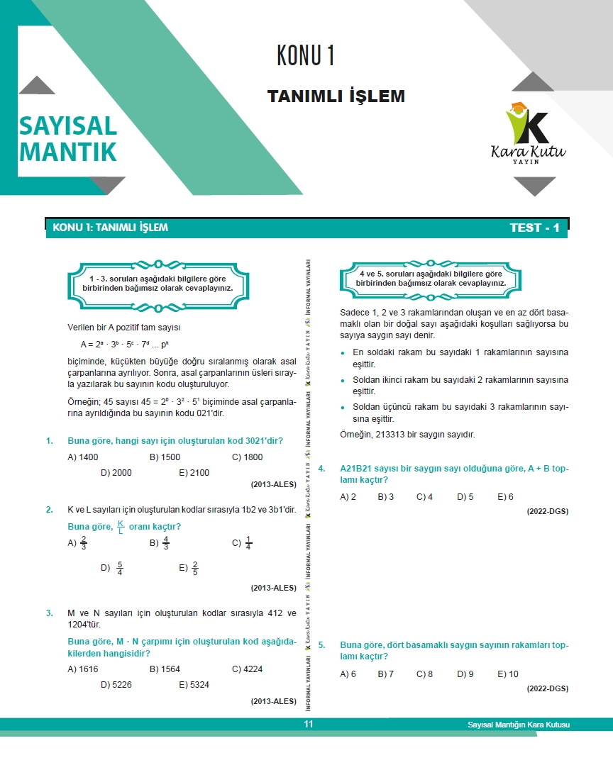 2026 KPSS Önlisans/Ortaöğretim SAYISAL MANTIK Kara Kutu ÖSYM Çıkmış Soru Bankası Konu Özetli Çözümlü