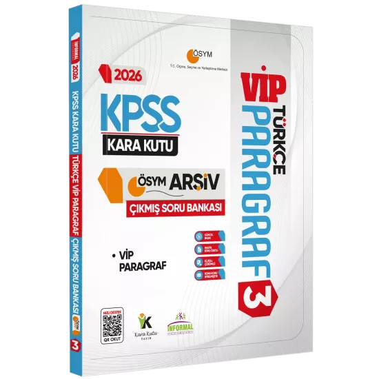 2026 KPSS Türkçenin Kara Kutusu PARAGRAF 3 VİP ÖSYM Çıkmış Soru Havuzu Bankası Dijital Çözümlü