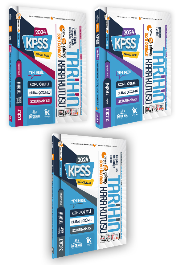 KPSS Tarihin Kara Kutusu 3lü Modüler ÖSYM Çıkmış Soru Bankası Dijital Çözümlü Konu Özetli