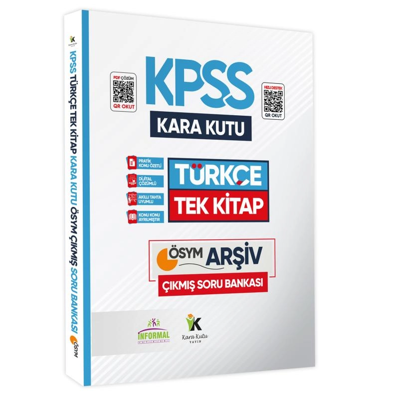 KPSS Önlisans/Ortaöğretim Türkçenin Kara Kutusu TEK KİTAP En Kapsamlı Çıkmış Soru Bankası Çözümlü