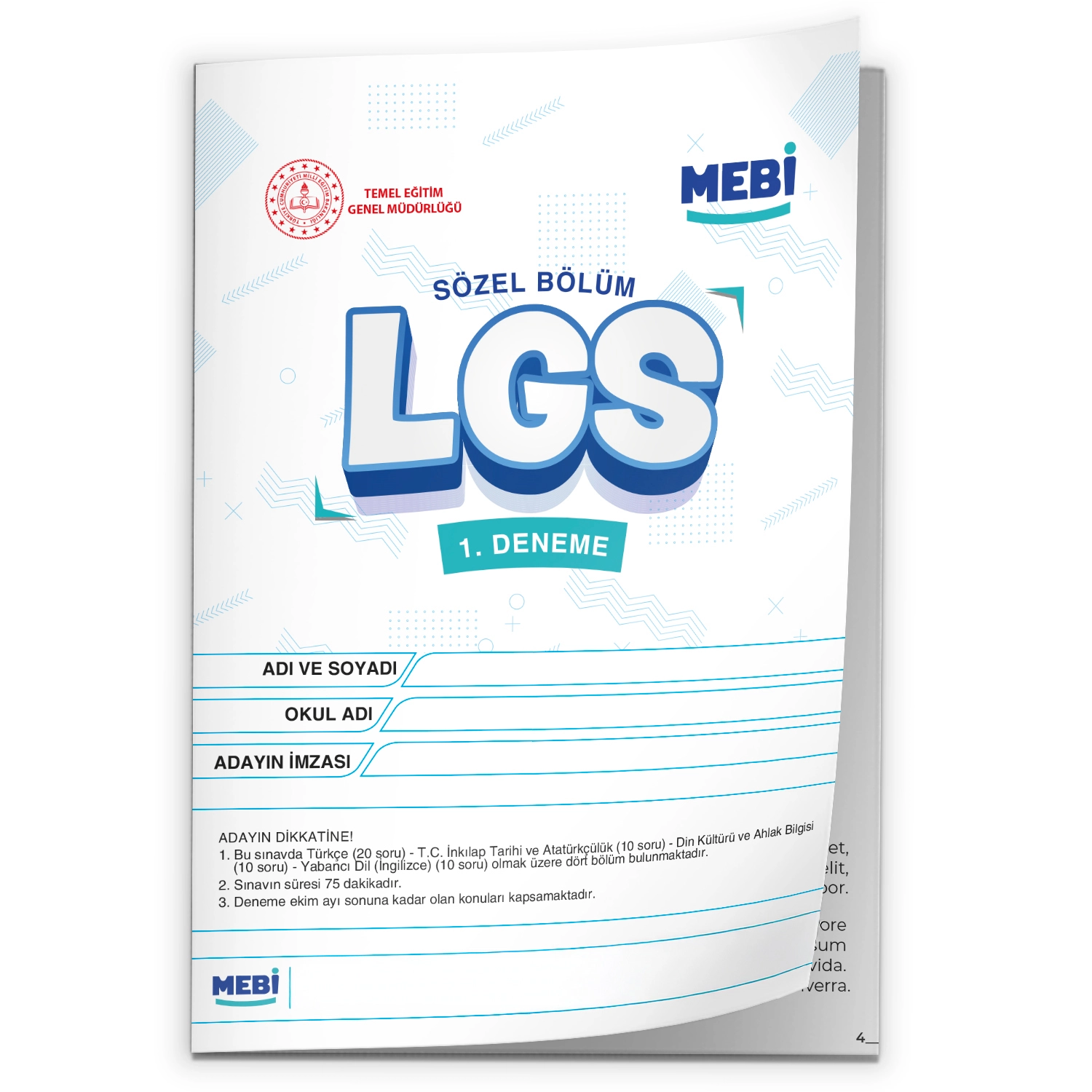 2026 LGS 8.Sınıf MEBi ONLİNE 1.2.3.4.5.6.7.8.9.10.11.12. Deneme Türkiye Geneli Paket PDF BASKI ÜCRETİ