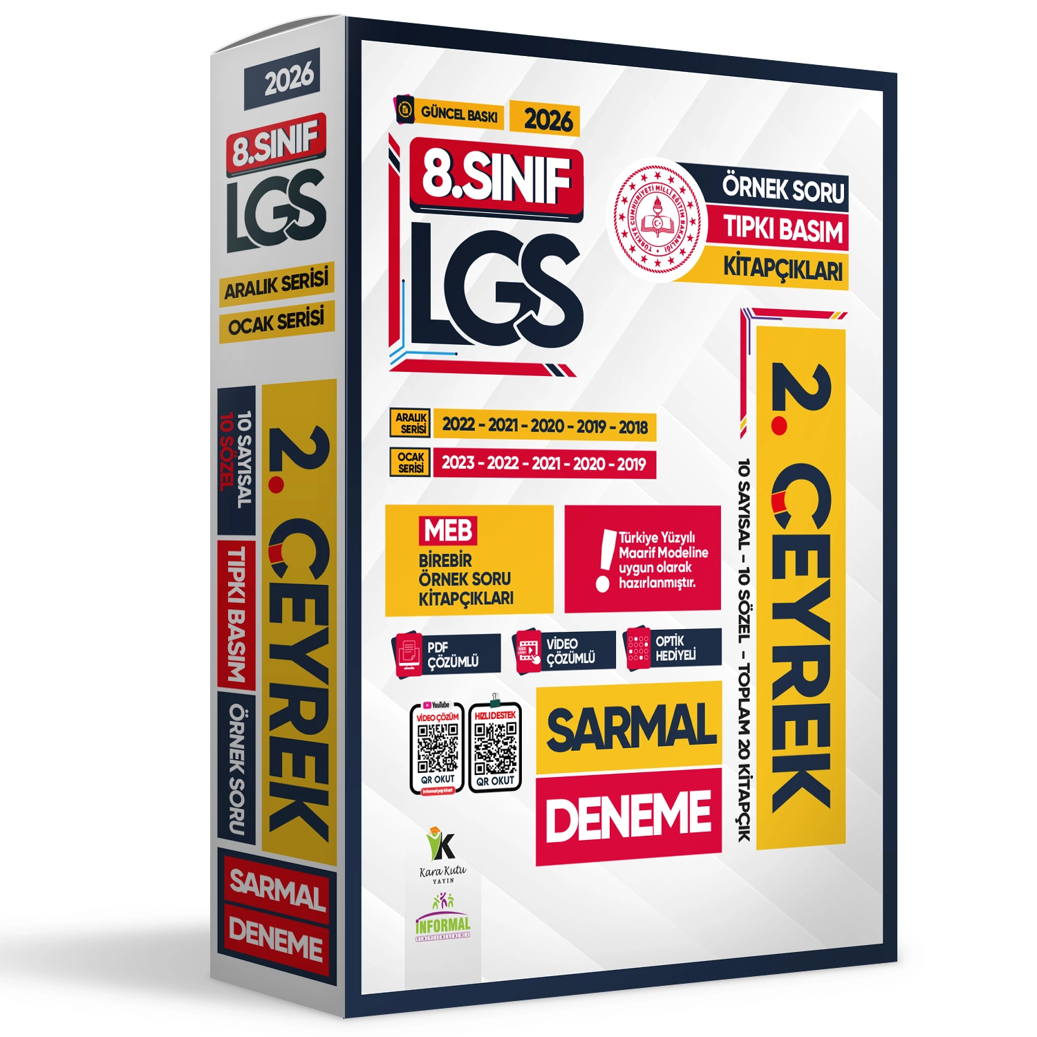 2026 8.Sınıf LGS 2.ÇEYREK Aralık-Ocak Ayı MEB Örnek Soru Tıpkı Basım Sarmal Deneme Paketi Çözümlü