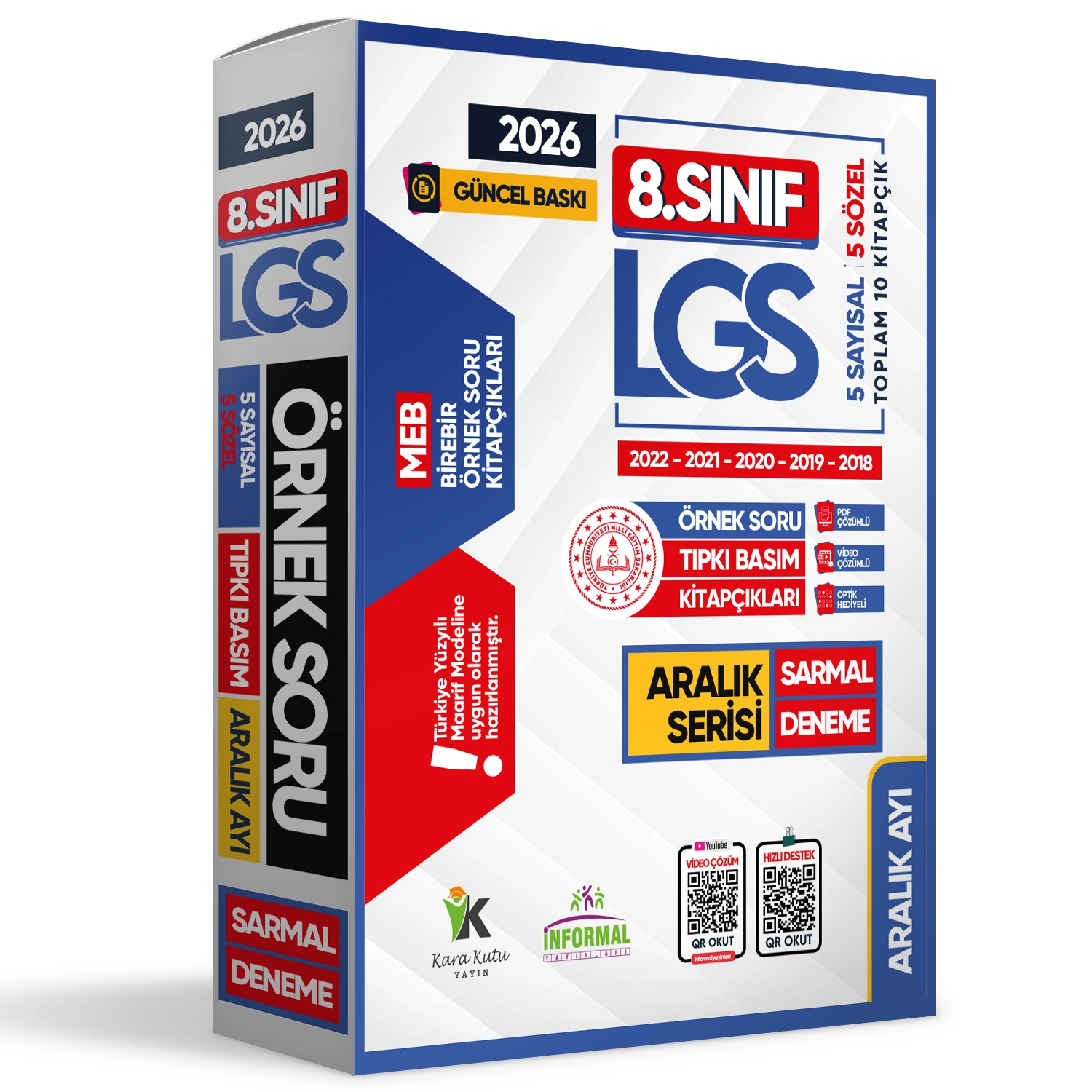 2026 8.Sınıf LGS Aralık Ayı MEB Örnek Soru Tıpkı Basım 5li Sarmal Deneme Paketi Dijital Çözümlü