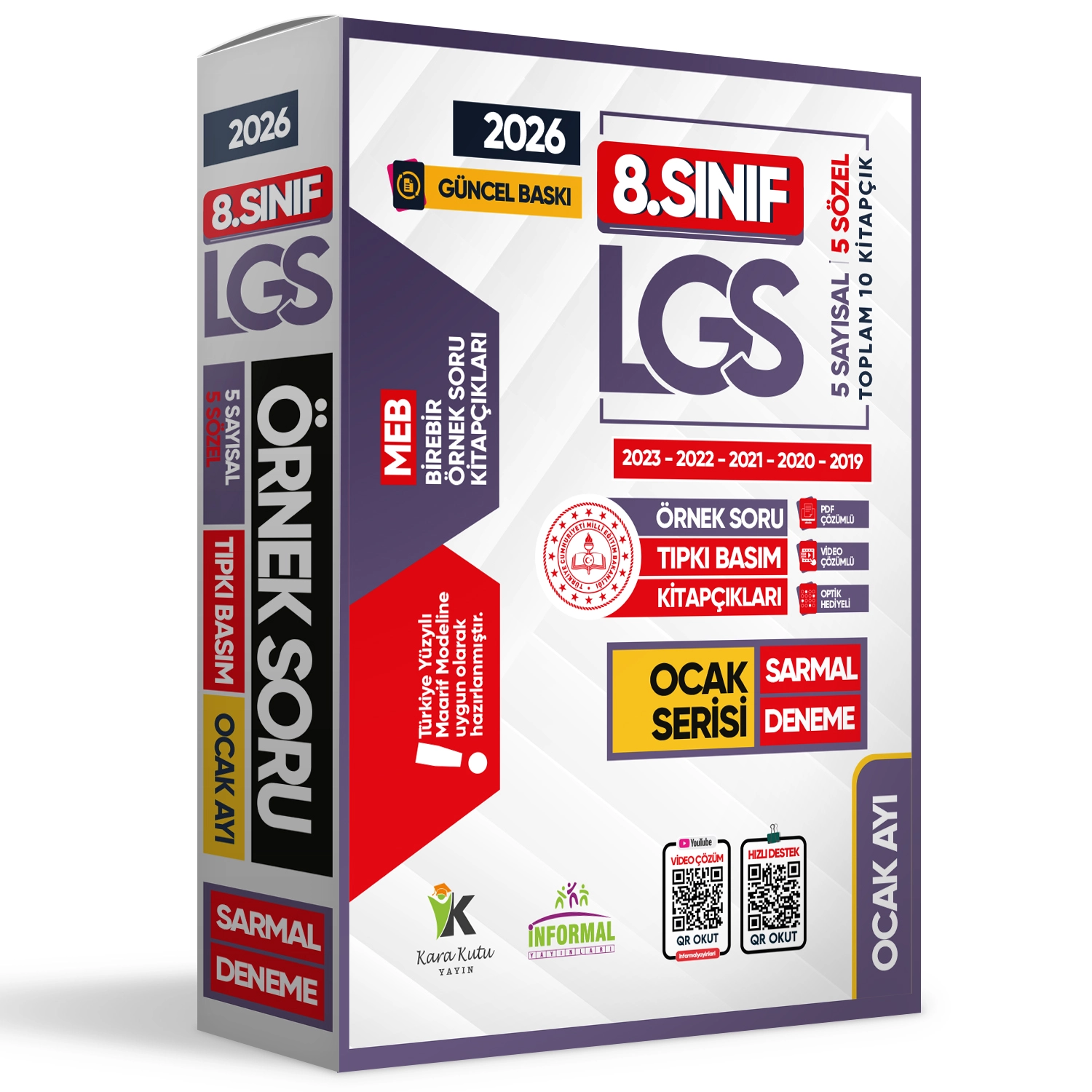 2026 8.Sınıf LGS Ocak Ayı MEB Örnek Soru Tıpkı Basım 5li Sarmal Deneme Paketi Dijital Çözümlü