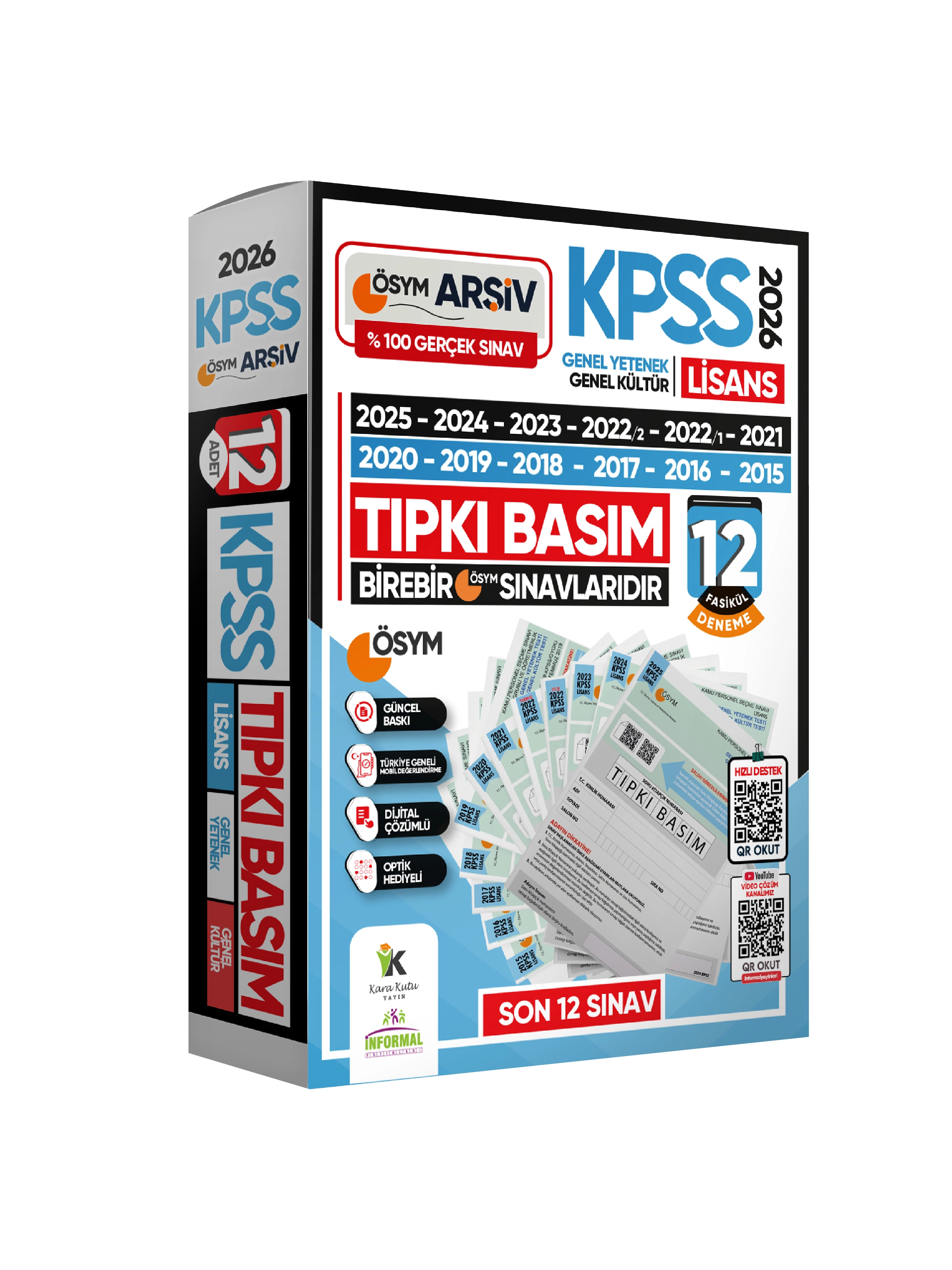2026 KPSS Lisans Önlisans (12+7) ÖSYM Çıkmış Soru Tıpkı Basım TG Dijital Çözümlü SET
