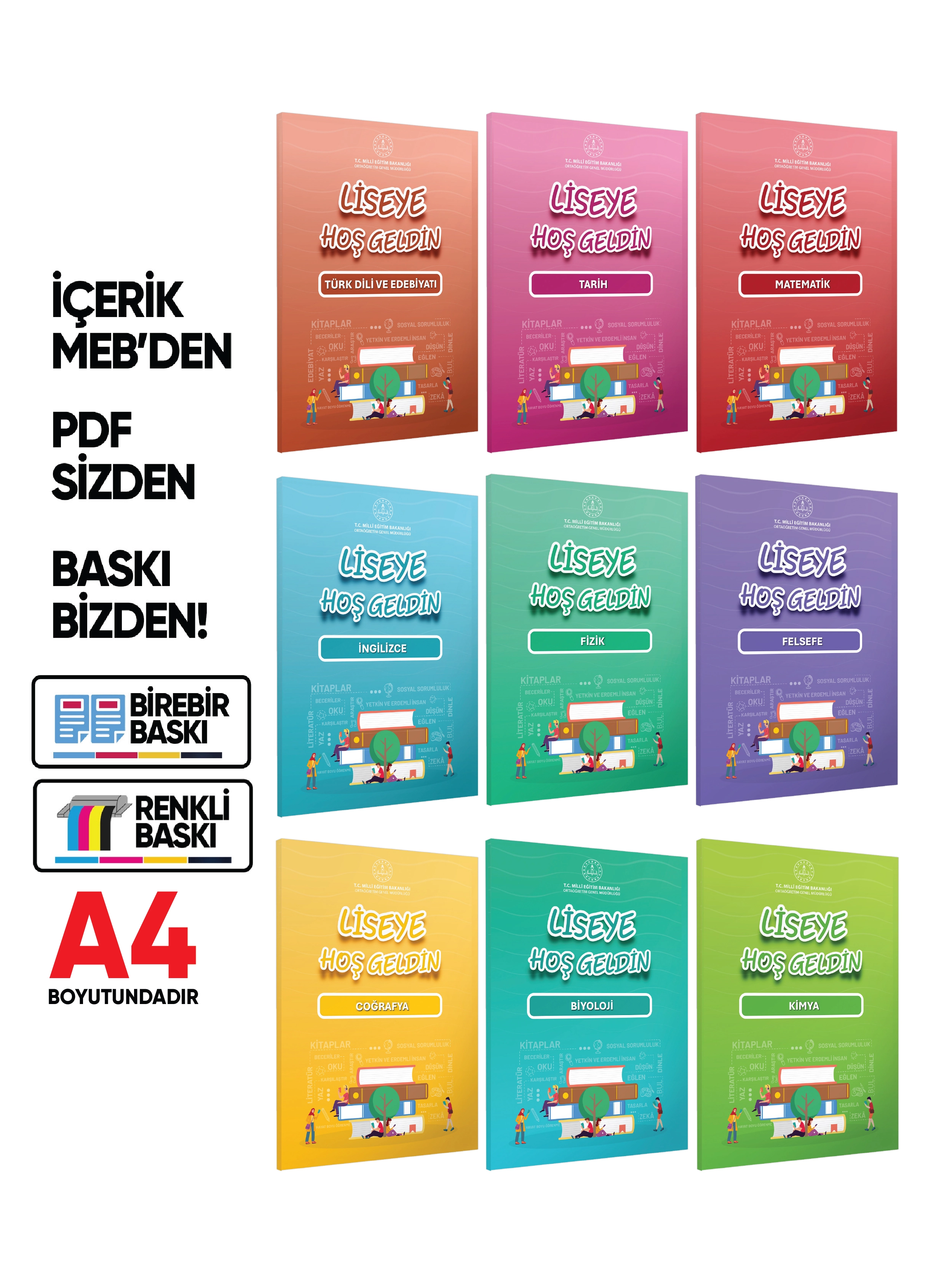2027 MEBİ 9.Sınıf Maarif Modeli Yeni Müfredat LİSEYE HOŞGELDİN 9lu Kitap Seti BASKI ÜCRETİ