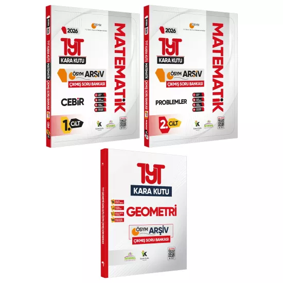 2026 TYT Kara Kutu Matematik 1.-2.Cilt ve Geometri 3lü ÖSYM Çıkmış Soru Bankası Konu Özetli Çözümlü