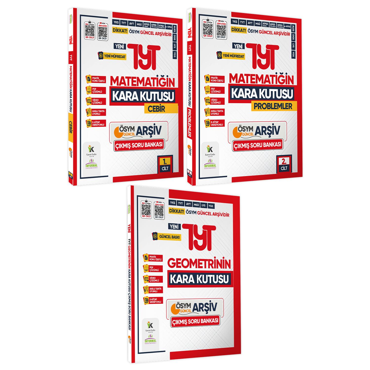 2025 TYT Kara Kutu ÖSYM Çıkmış Soru Havuzu Bankası SAYISAL ALTIN SET Konu Özetli Dijital Çözümlü
