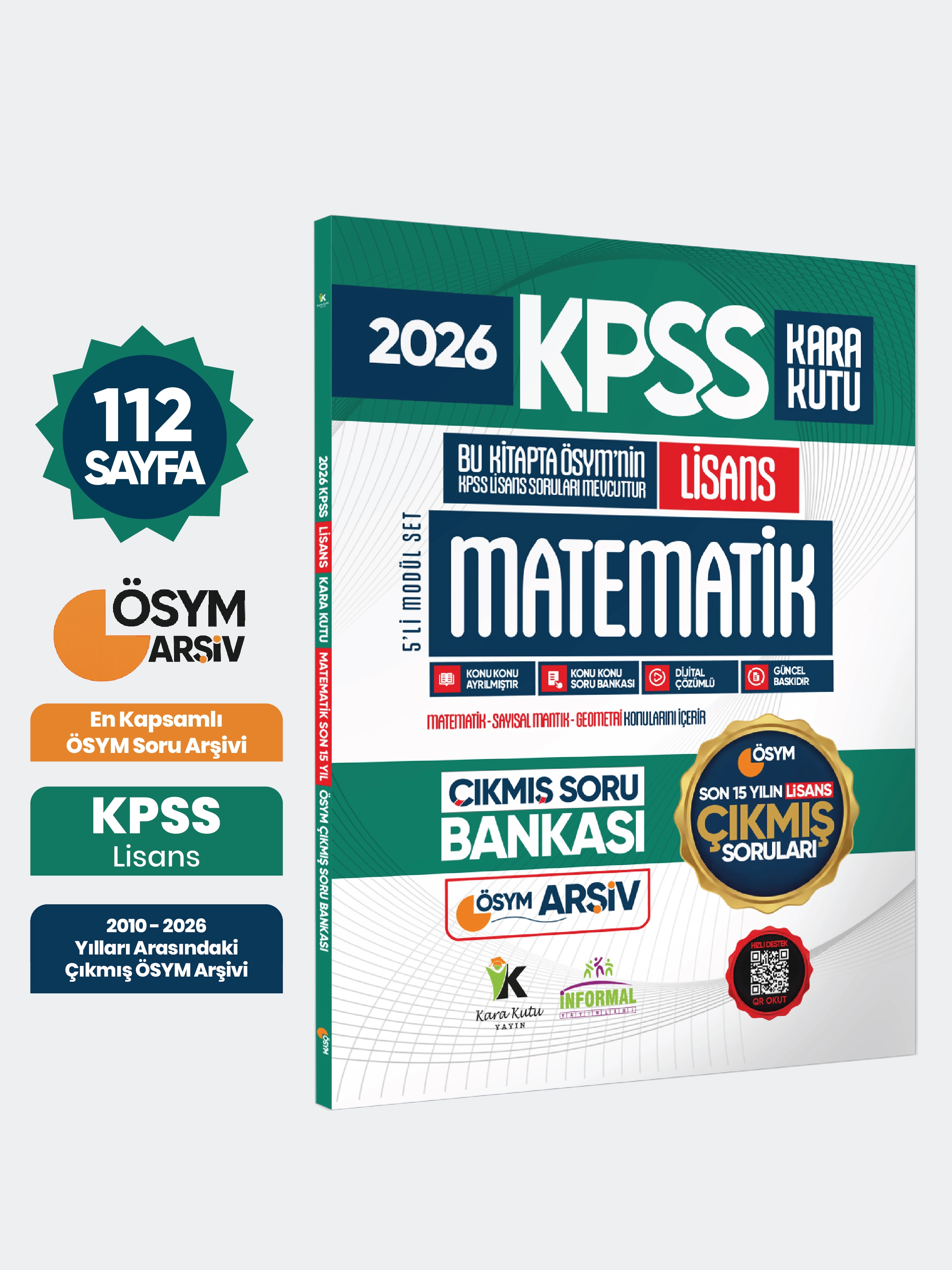 2026 FULLLisans KPSS Lisans Matematik Kara Kutu ÖSYM Çıkmış Soru Bankası Son 15 Yıl(Sadece Lisans)