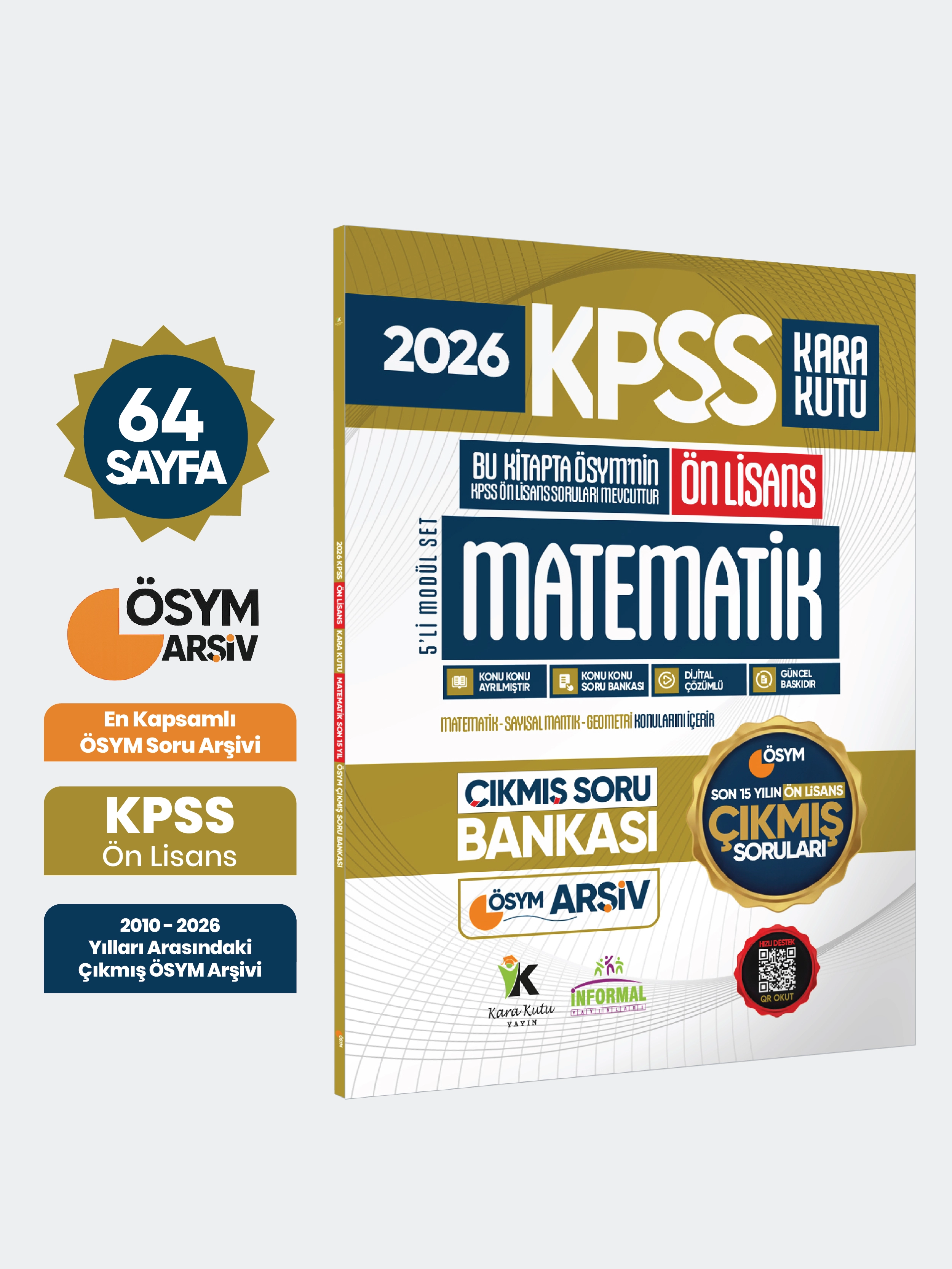 2026 FULLÖnLisans KPSS Matematik Kara Kutu ÖSYM Çıkmış Soru Bankası Son 15 Yıl (Sadece Ön Lisans)