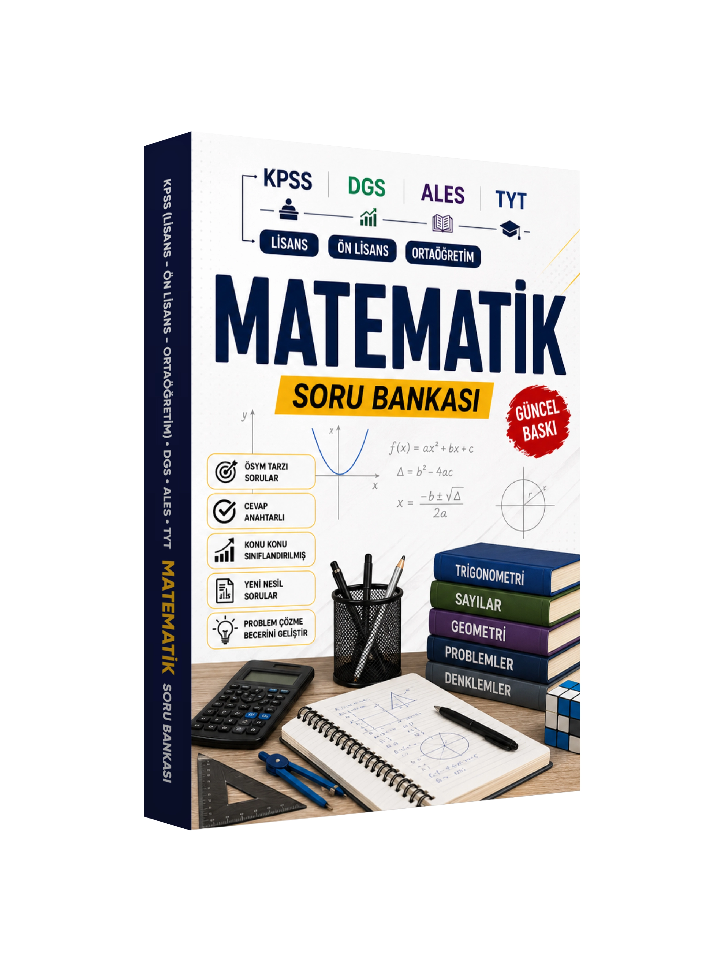 Matematik Özgün Soru Bankası KPSS, DGS, ALES ve TYT İçin ÖSYM Tarzı Yeni Nesil Sorular GÜNCEL BASKI 