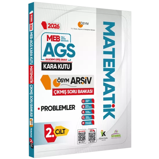 2026 MEB AGS MATEMATİK Kara Kutu 1.-2.Cilt ÖSYM Çıkmış Soru Bankası 2li Set Özetli Dijital Çözümlü