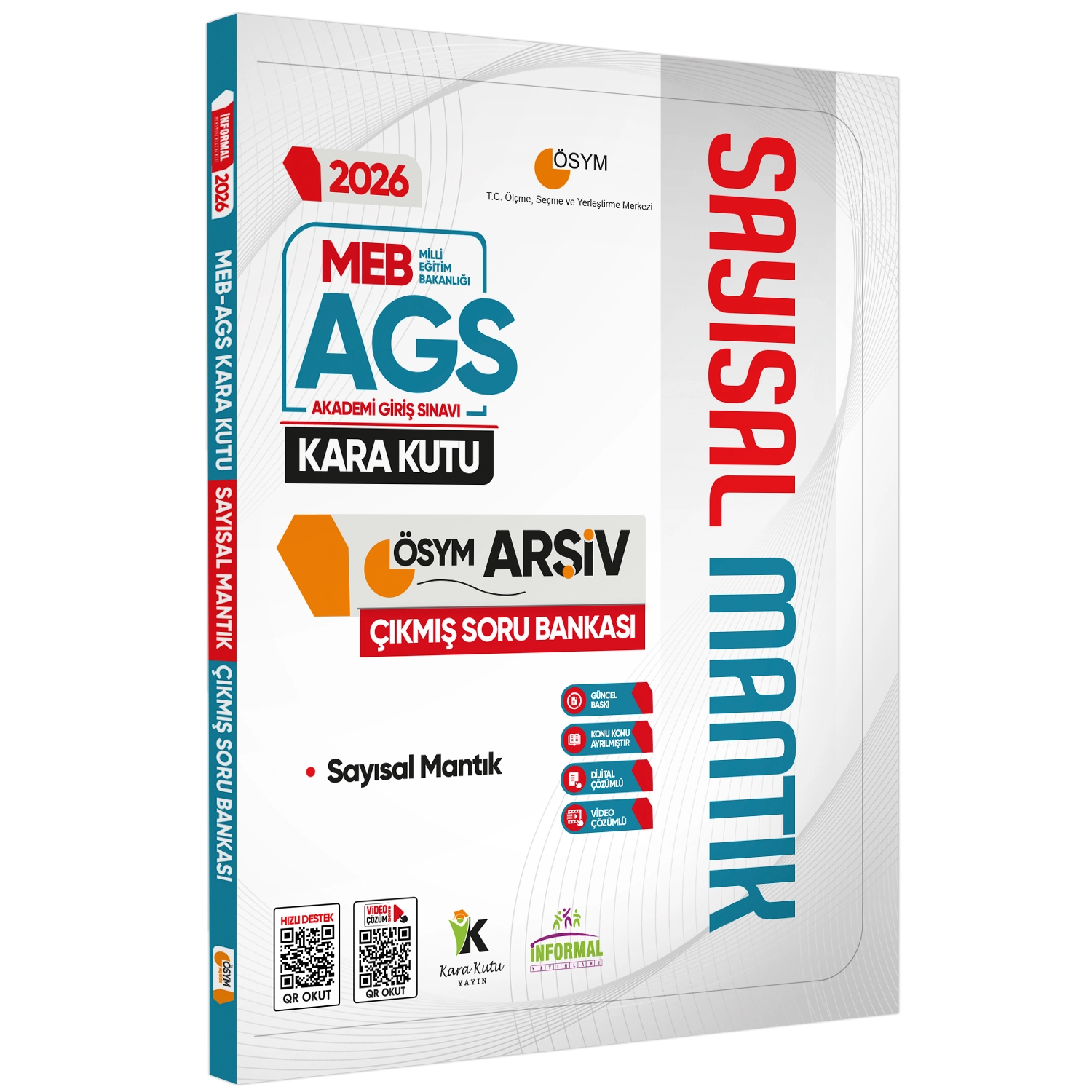2026 MEB-AGS Kara Kutu Matematik TEK KİTAP-Sayısal Mantık 2li ÖSYM Çıkmış Soru Bankası Konu Özetli