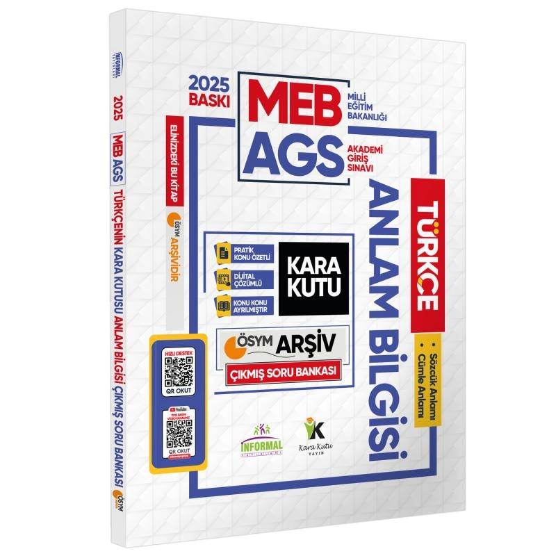 2025 MEB-AGS Türkçe Kara Kutu 5li ALTIN SET ÖSYM Çıkmış Soru Bankası Konu Özetli PDF/Video Çözümlü