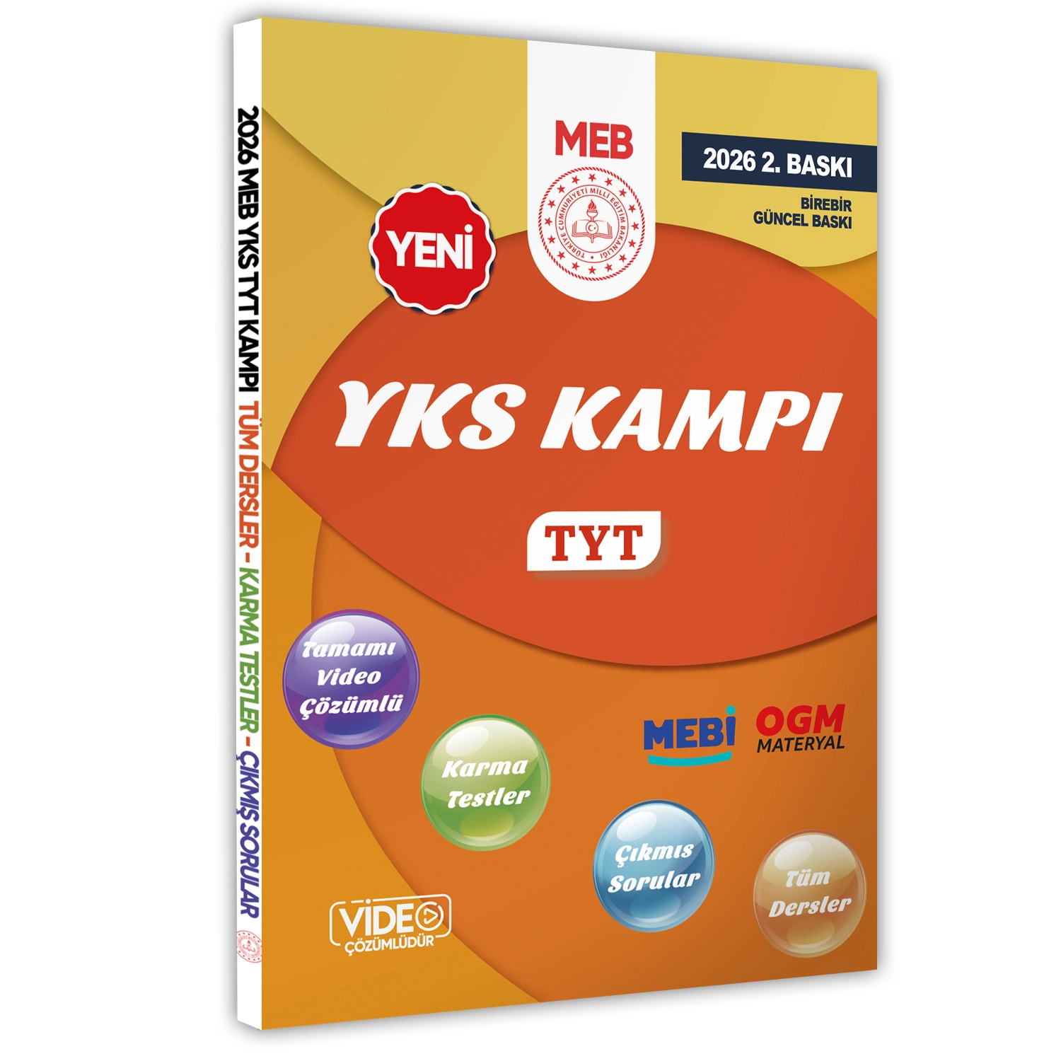 2026 YKS-TYT KAMPI MEBİ Tüm Dersler Soru Bankası Video Çözümlü (A4 Boyutu-Renkli Baskı)BASKI ÜCRETİ