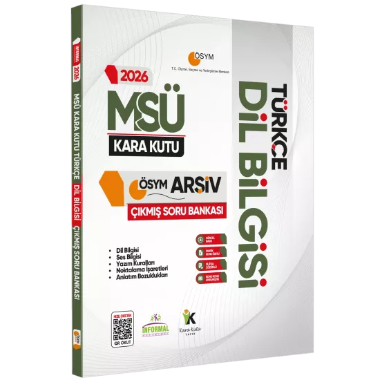 2026 MSÜ Türkçenin Kara Kutusu DİL BİLGİSİ ÖSYM Çıkmış Soru Bankası Konu Özetli Dijital Çözümlü