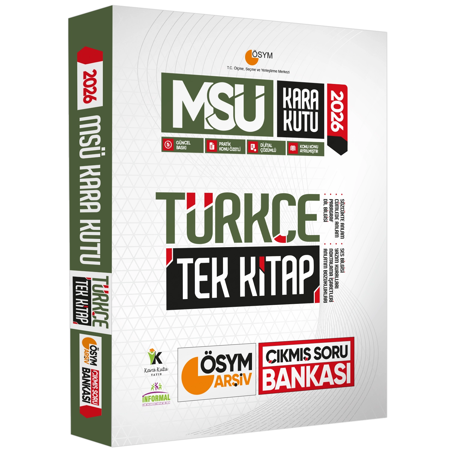 2026 MSÜ Türkçe Kara Kutu TEK KİTAP ÖSYM ARŞİV Çıkmış Soru Bankası Konu Özetli Dijital Çözümlü