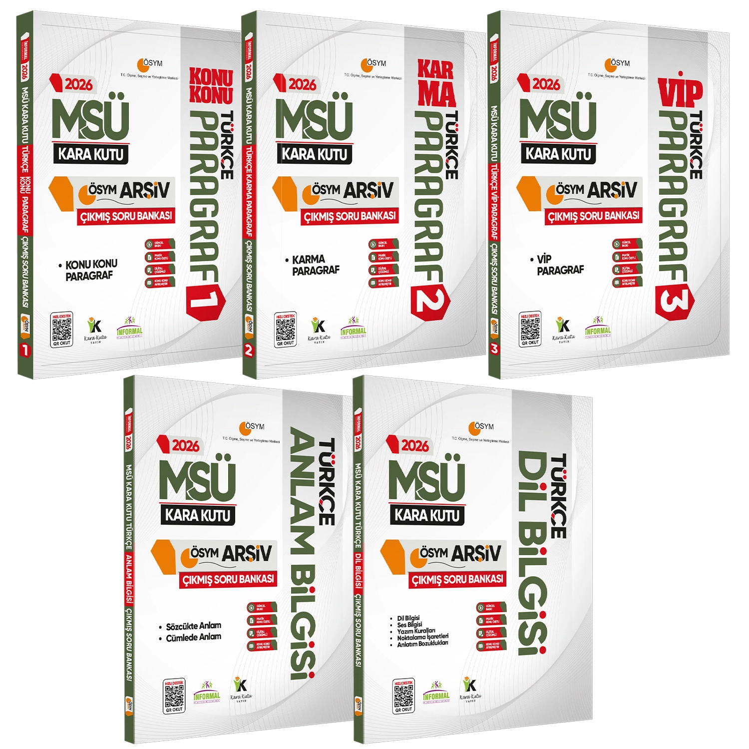 2026 MSÜ Türkçe Kara Kutu ÖSYM Çıkmış Soru Bankası 5li Altın Set Konu Özetli Dijital Çözümlü