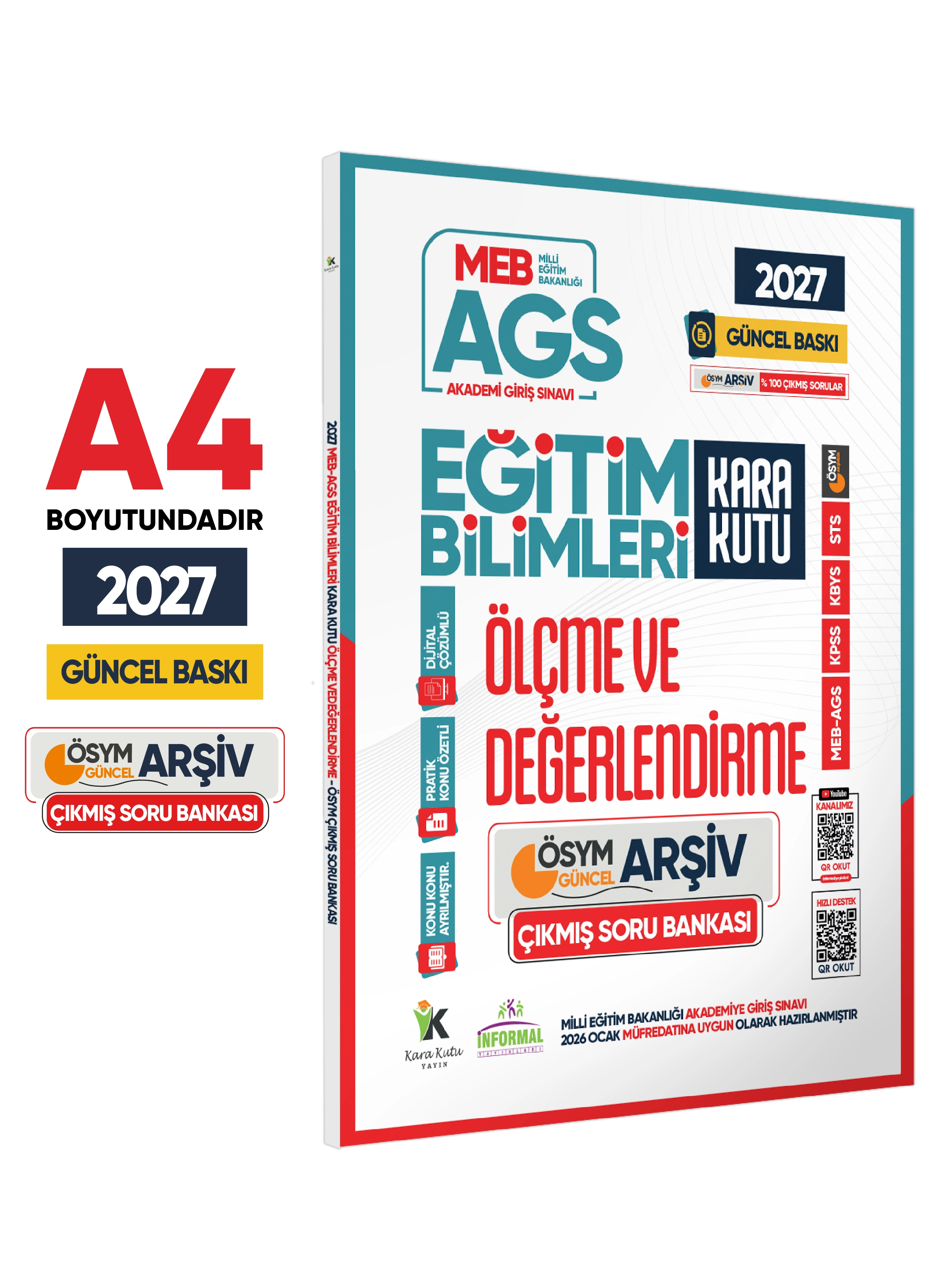 2027 MEB AGS Eğitim Bilimlerinin Kara Kutusu ÖLÇME ve DEĞERLENDİRME ÖSYM Çıkmış Soru Bankası Çözümlü