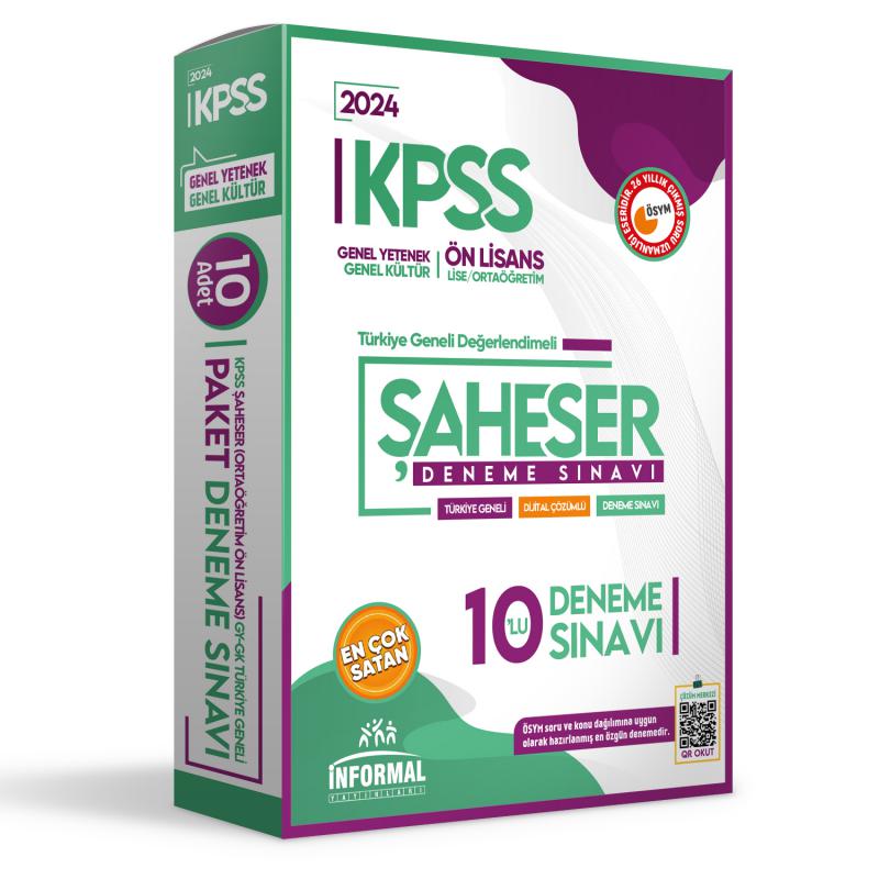 2024 KPSS Ortaöğretim/Lise Gy- Gk Türkiye Geneli Kurumsal 10’lu Dijital Çözümlü Paket Deneme